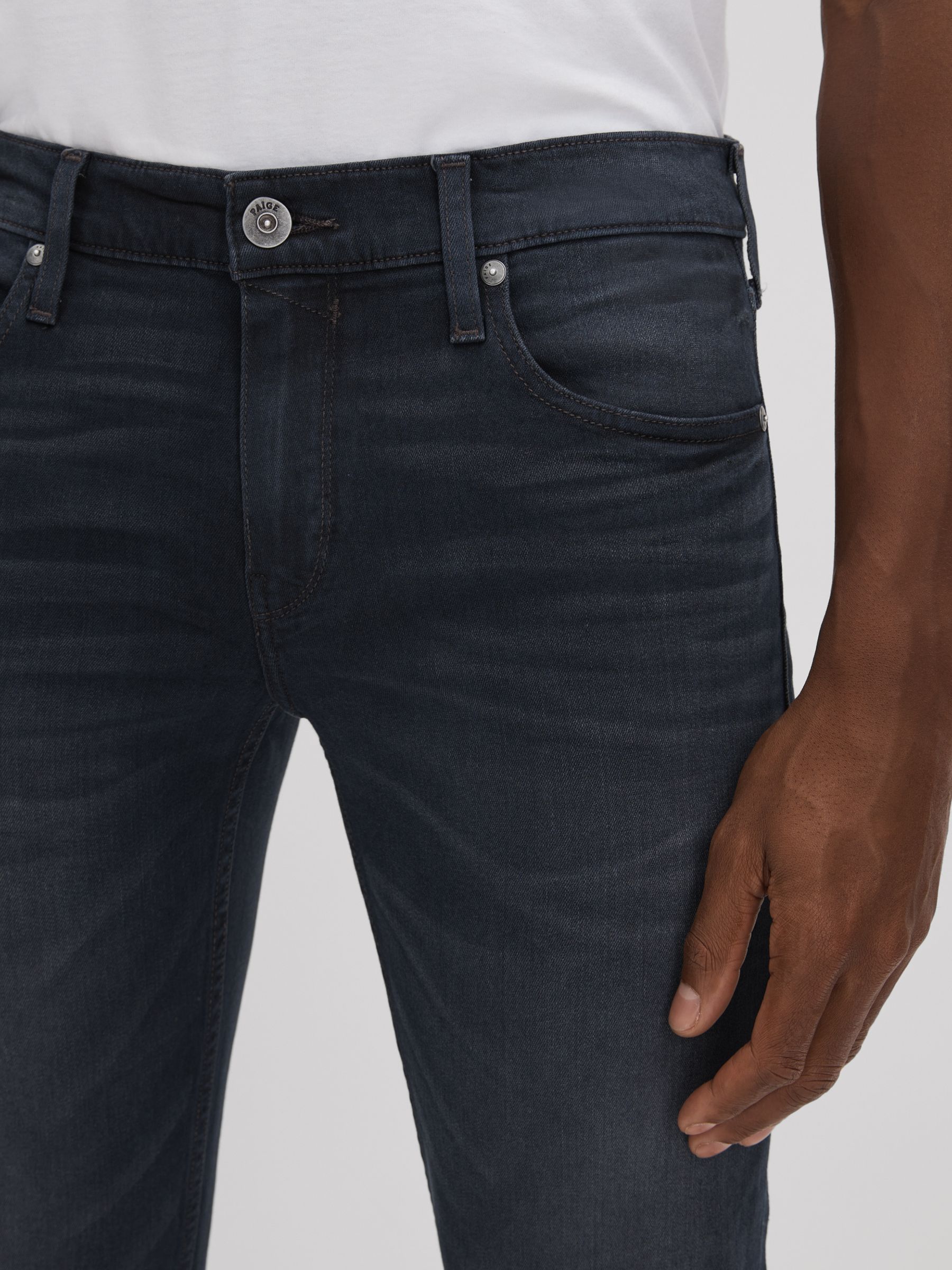 Paige High Stretch Super Skinny Jeans in Wheeler Blue - Image 4 of 5