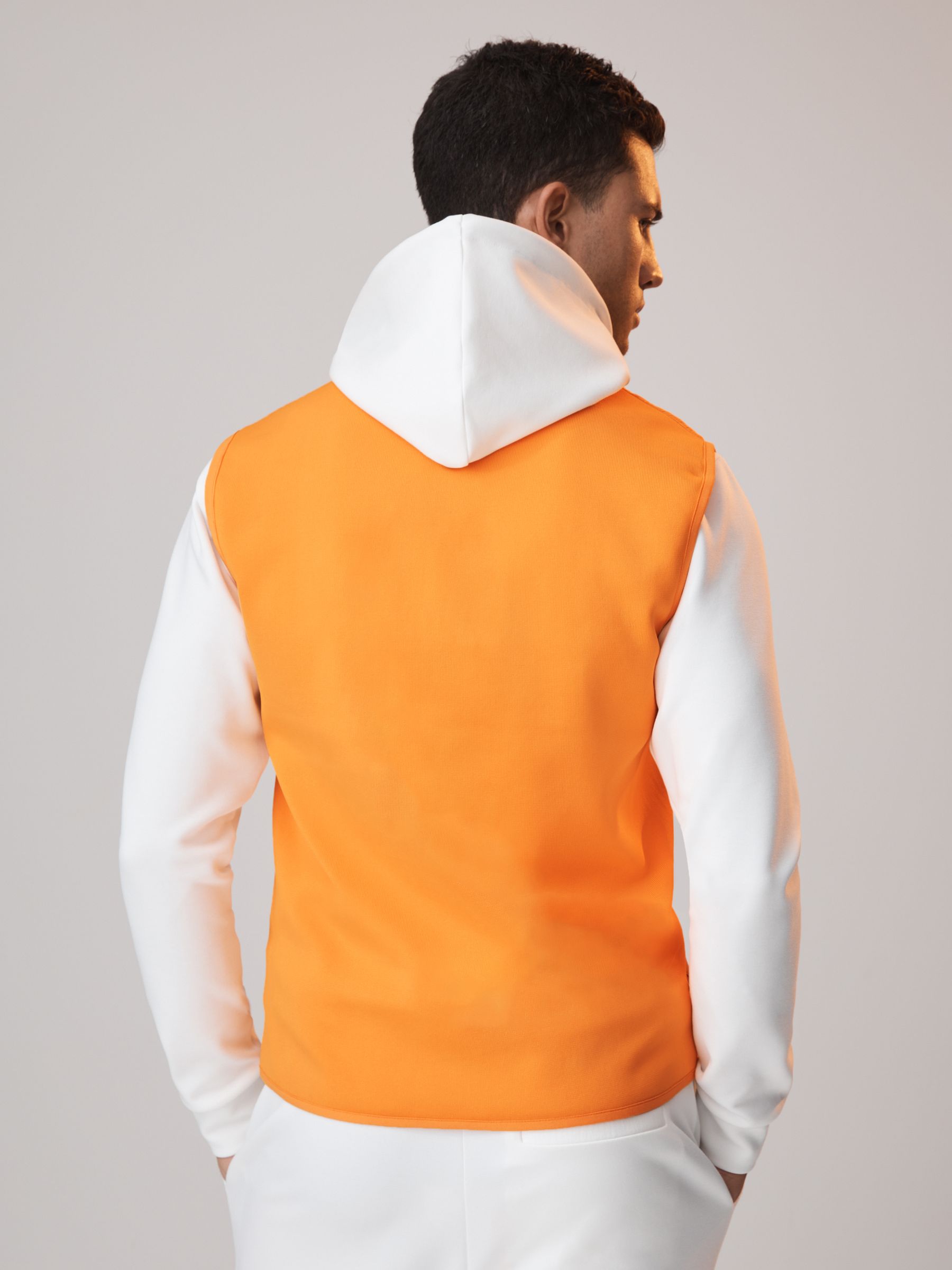 McLaren F1 Hybrid Quilt and Knit Gilet in Papaya - Image 6 of 7