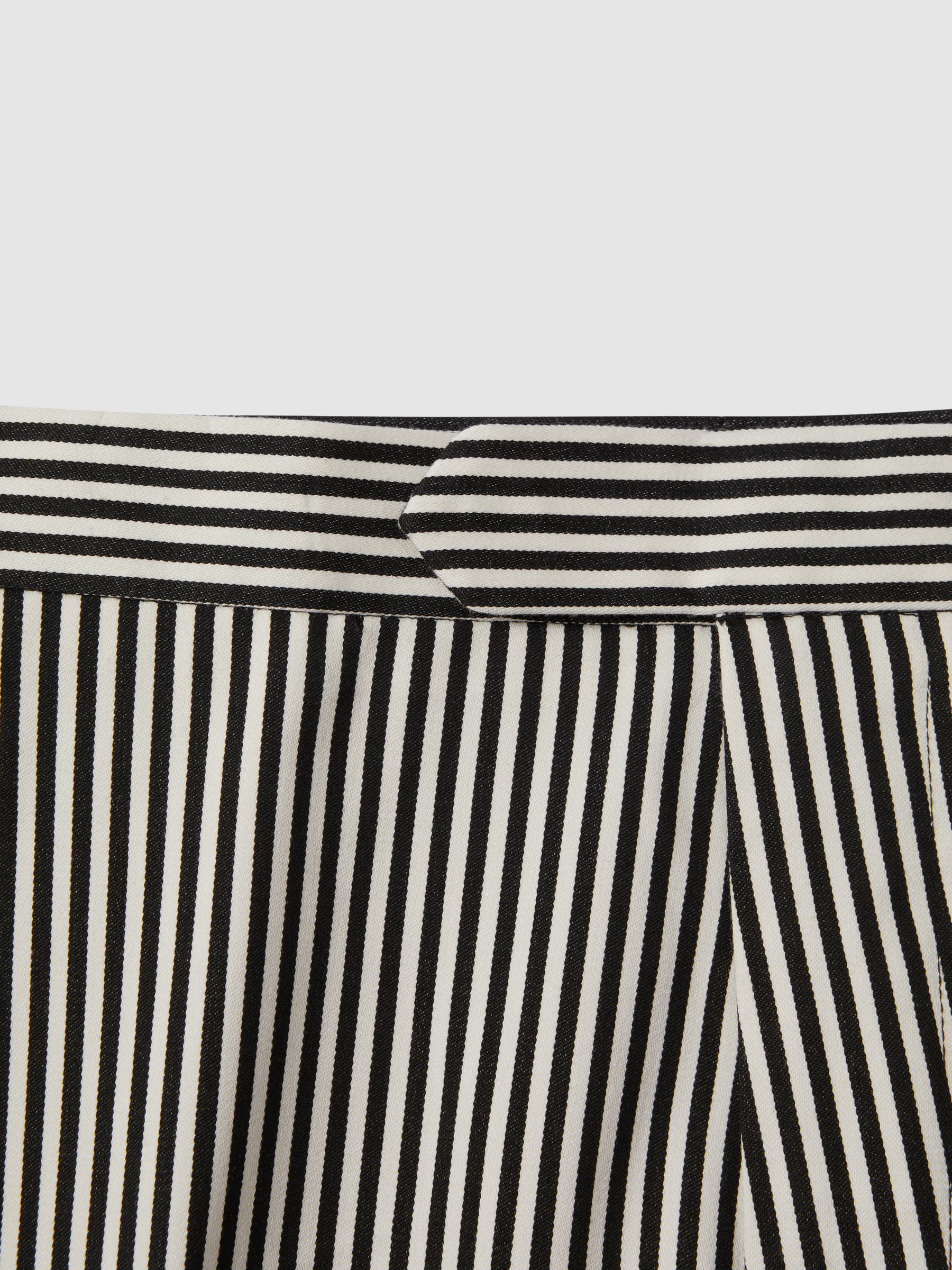Striped Adjuster Shorts in Black/White - Image 6 of 6