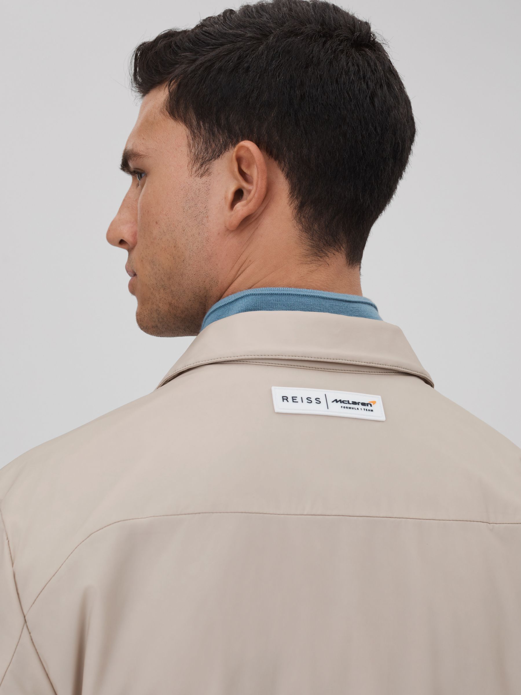 McLaren F1 Technical Press-Stud Jacket in Stone - Image 4 of 7