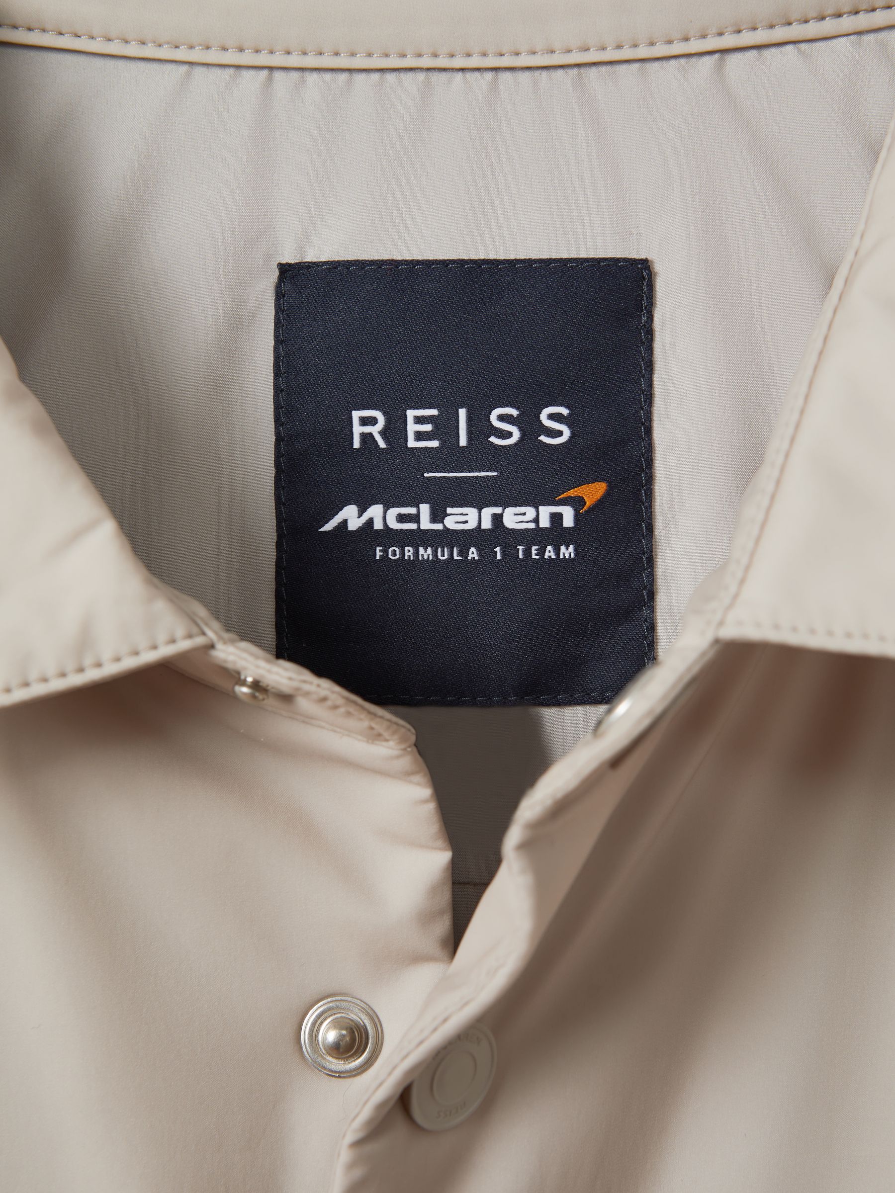 McLaren F1 Technical Press-Stud Jacket in Stone - Image 6 of 7
