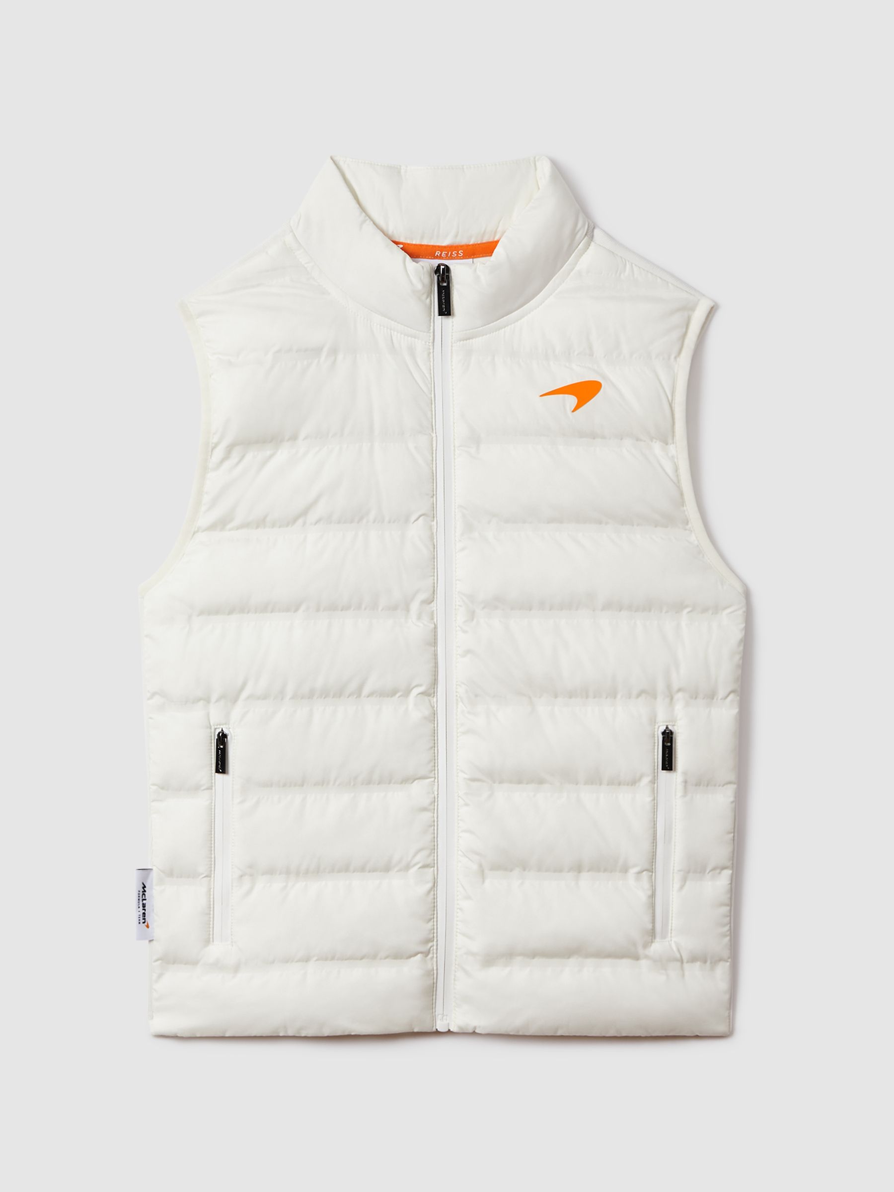 McLaren F1 Hybrid Quilt and Knit Gilet in White - Image 2 of 8