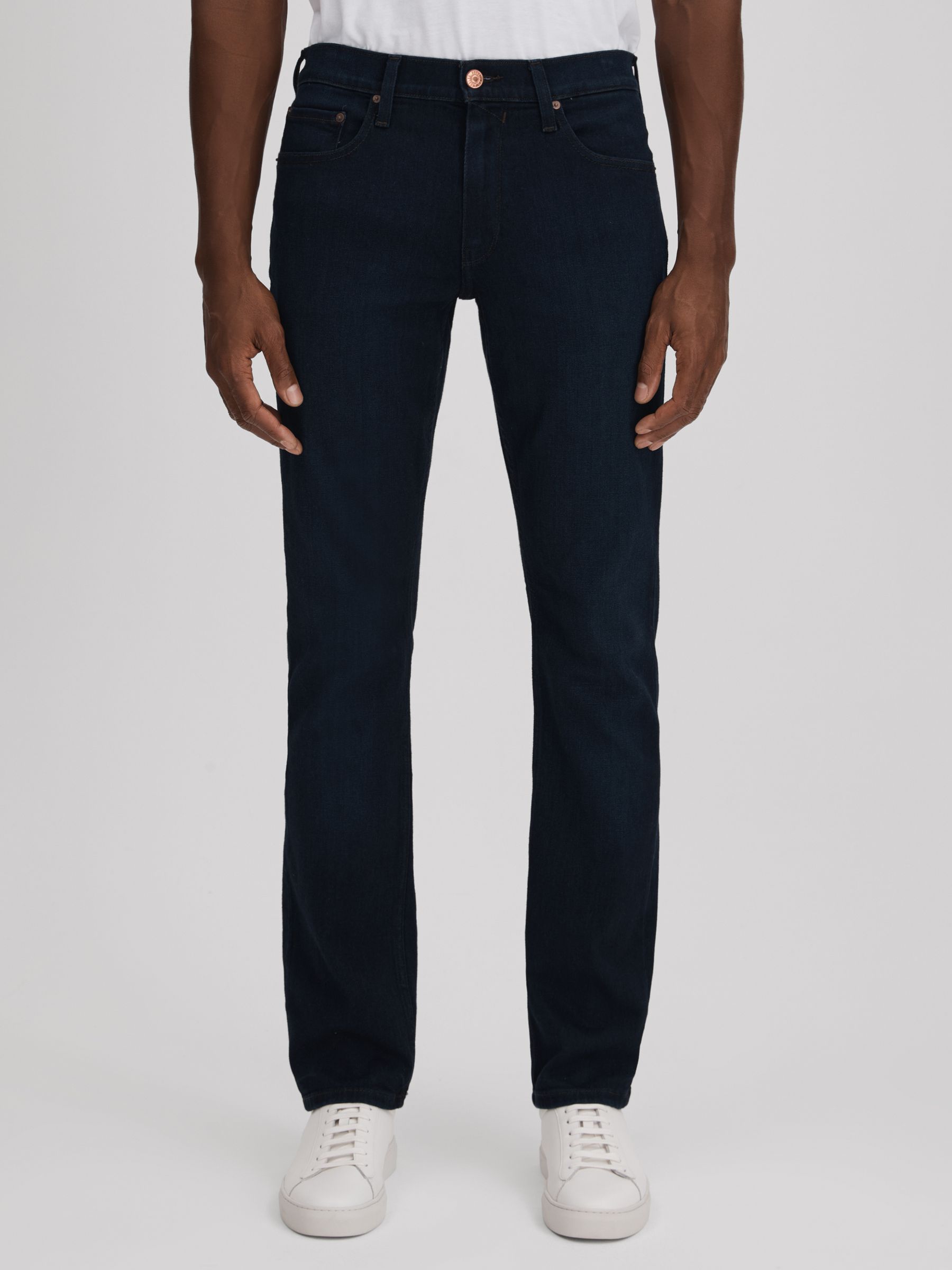 Paige Straight Leg Jeans in Schwartz Blue - Image 1 of 6