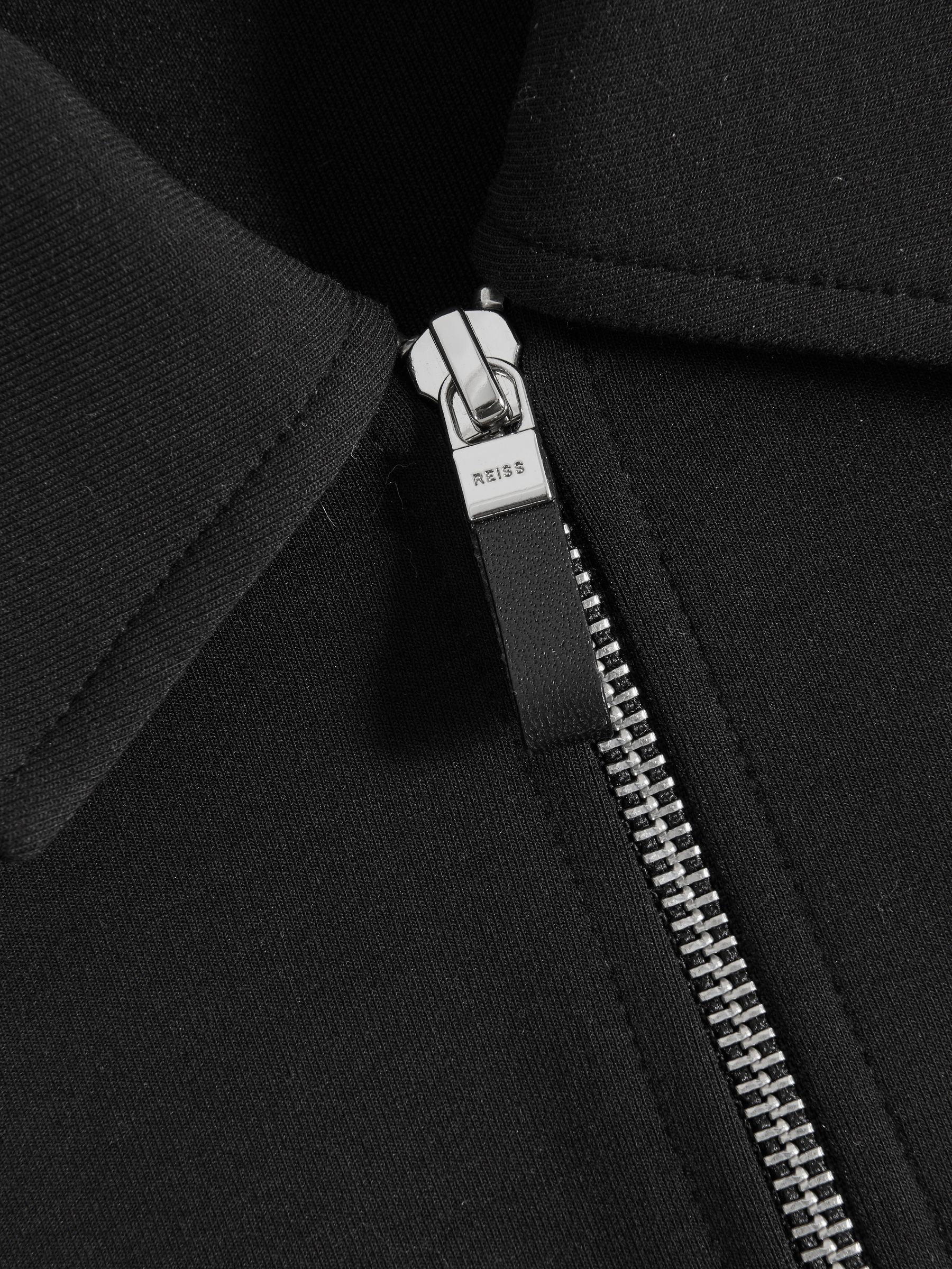 Interlock Jersey Zip-Through Overshirt in Black - Image 7 of 7