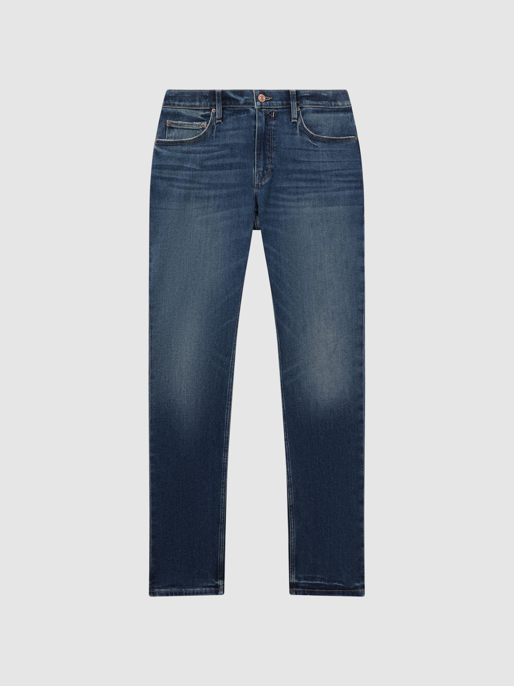 Paige High Slim Fit Stretch Jeans in Parks Blue - Image 2 of 5