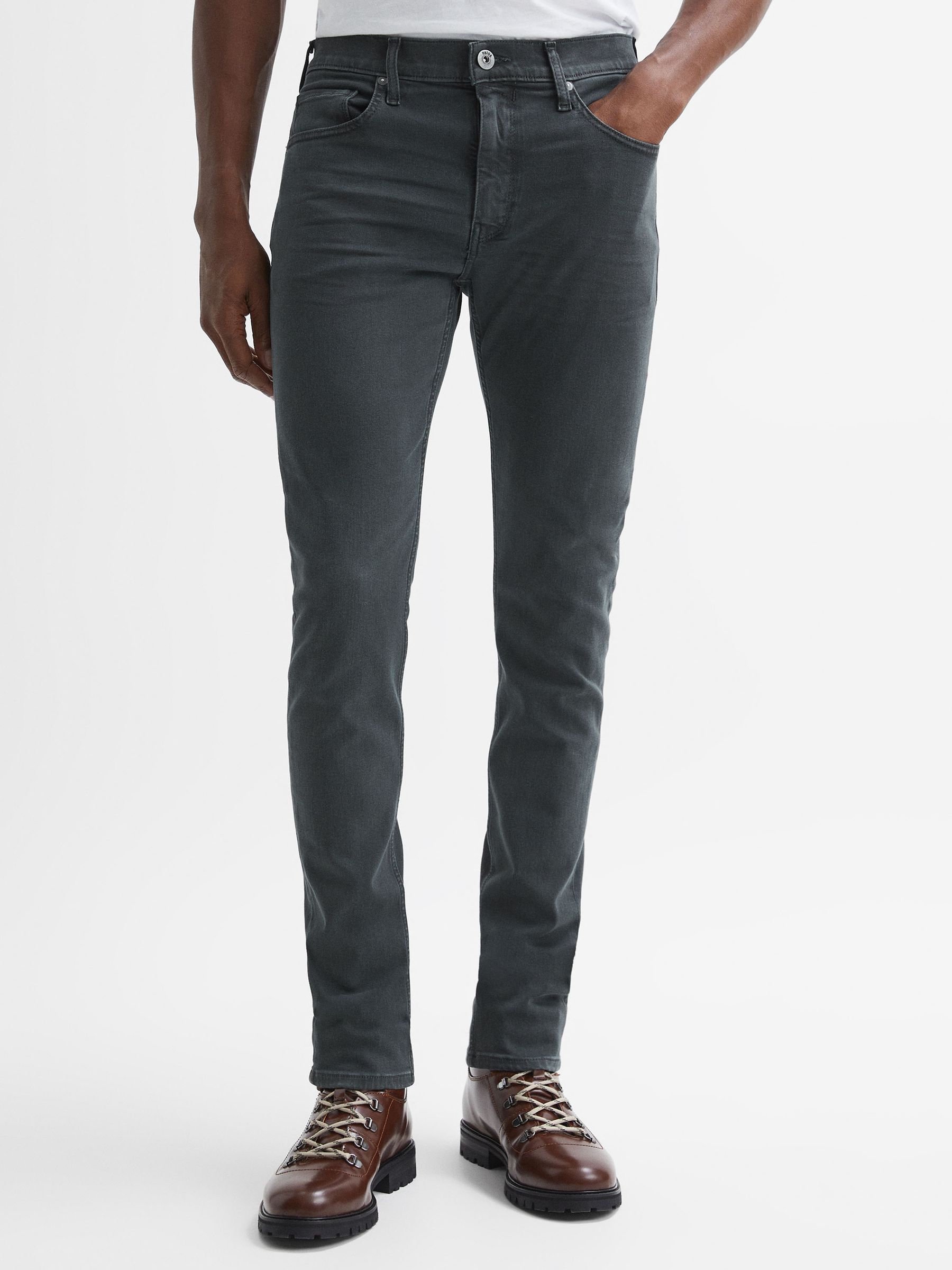 Paige High Slim Fit Stretch Jeans in Vintage Midnight Thistle - Image 1 of 4