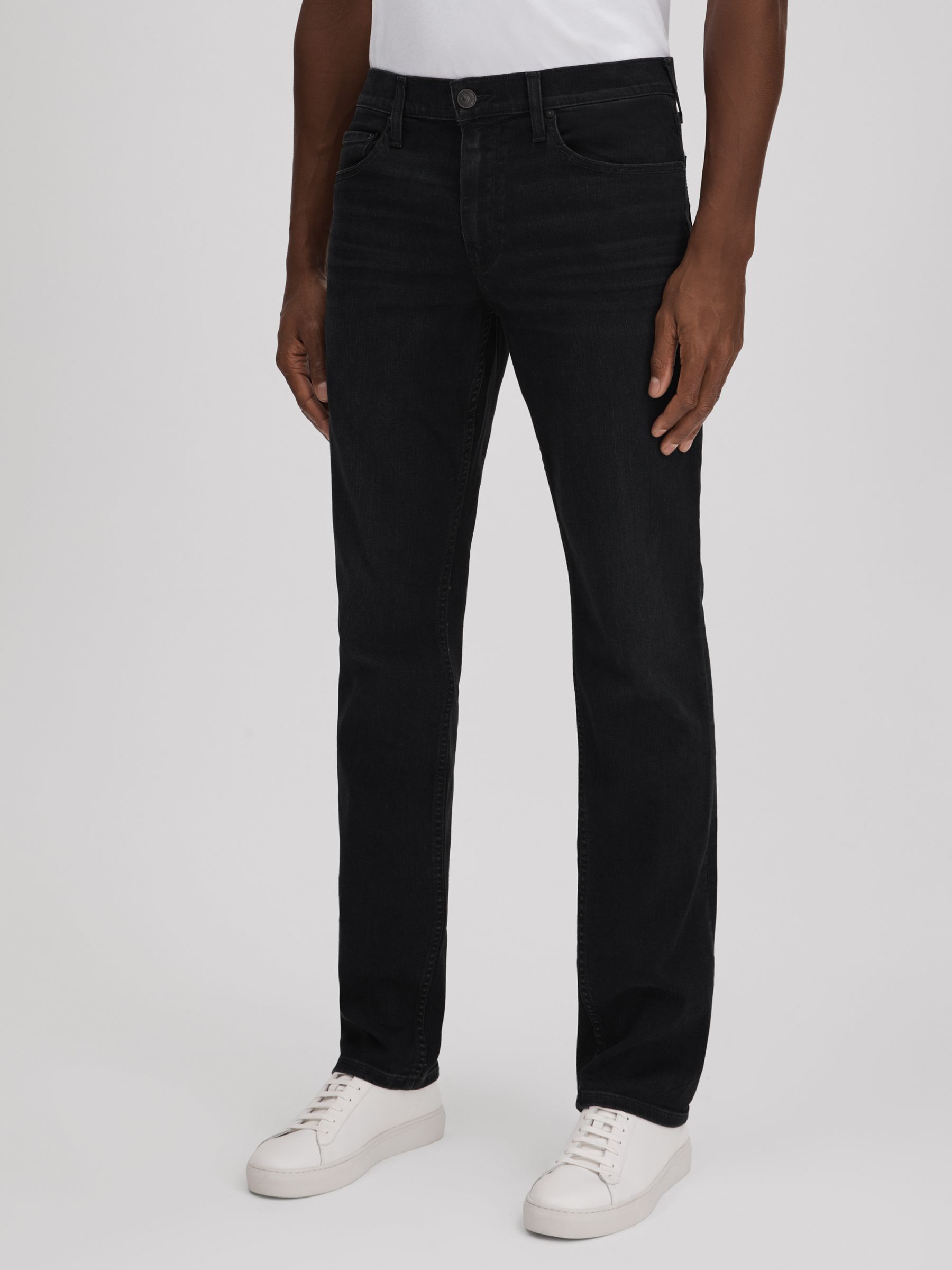 Paige Straight Leg Jeans in Canton Black - Image 1 of 5