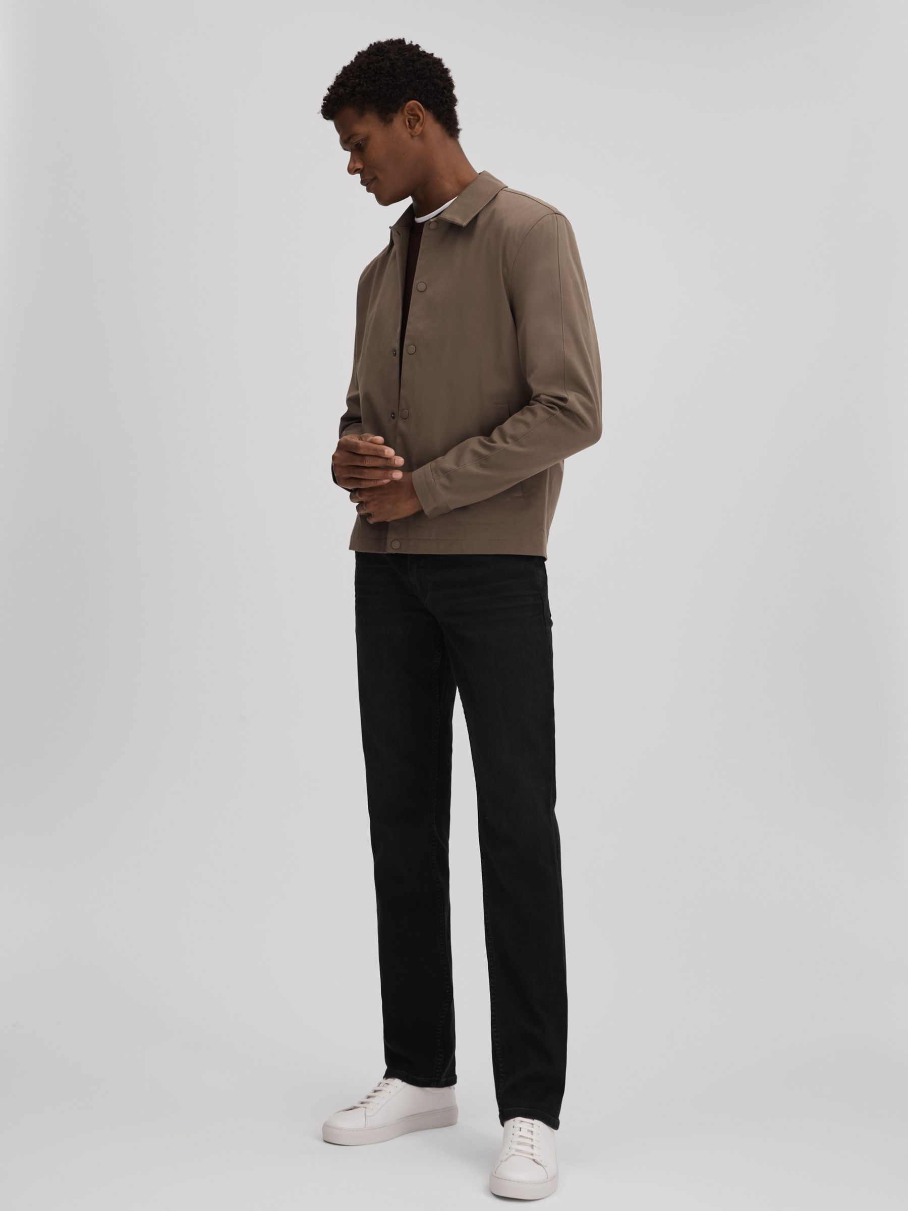 Paige Straight Leg Jeans in Canton Black - Image 3 of 5