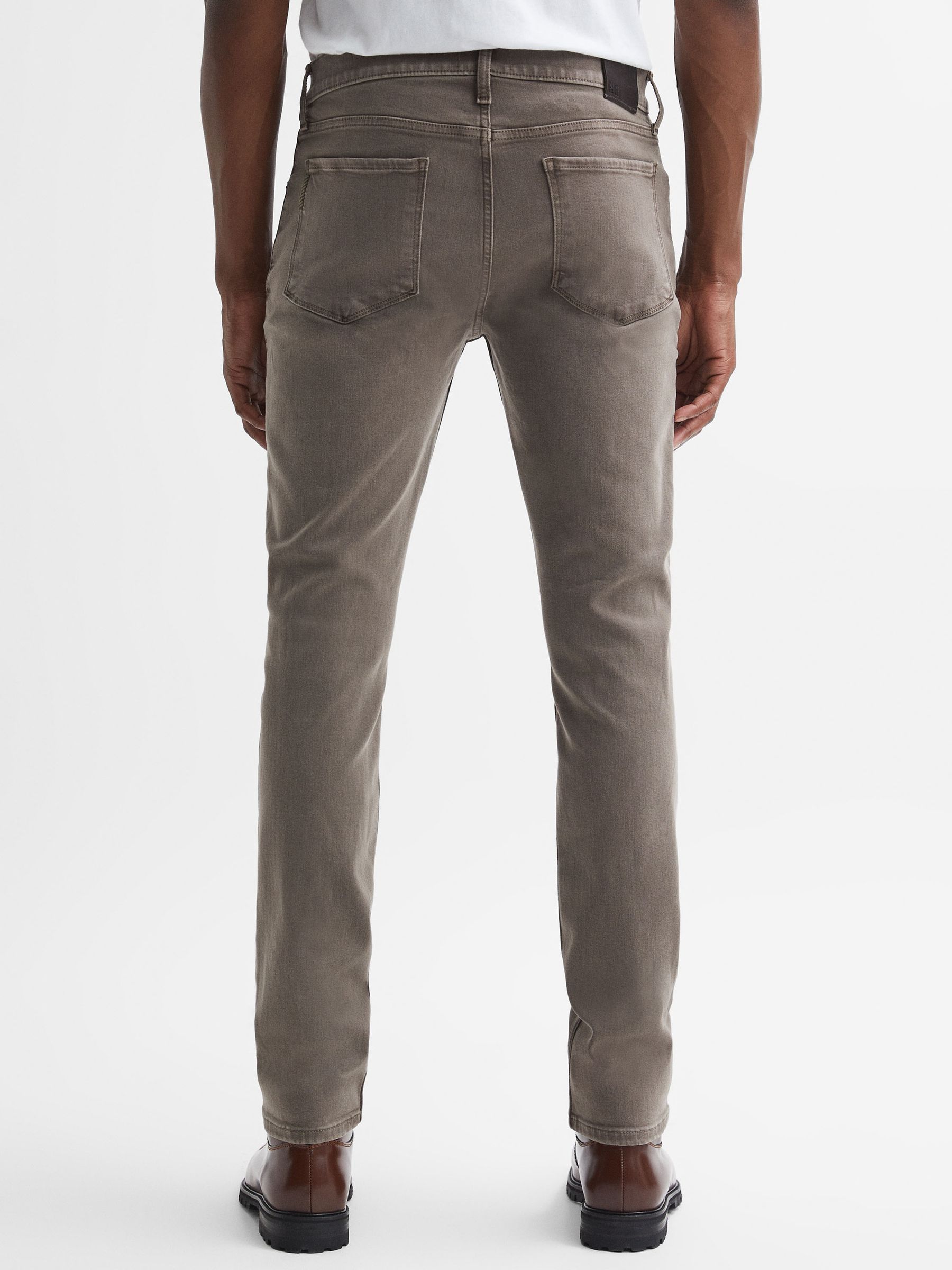 Paige High Slim Fit Stretch Jeans in Sanded Walnut - Image 4 of 4