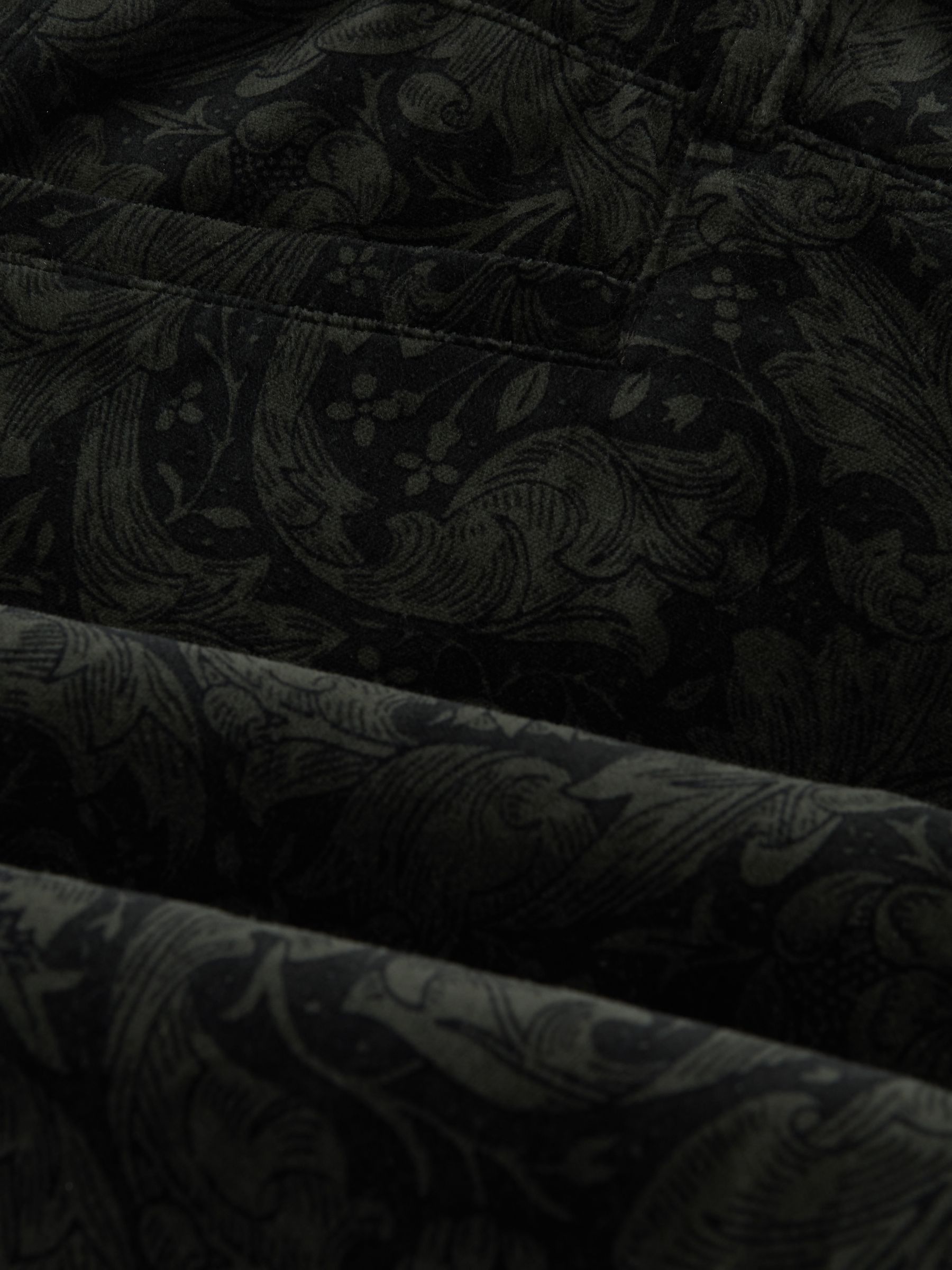 Paige Velvet Paisley Trousers in Dark Forest - Image 6 of 6