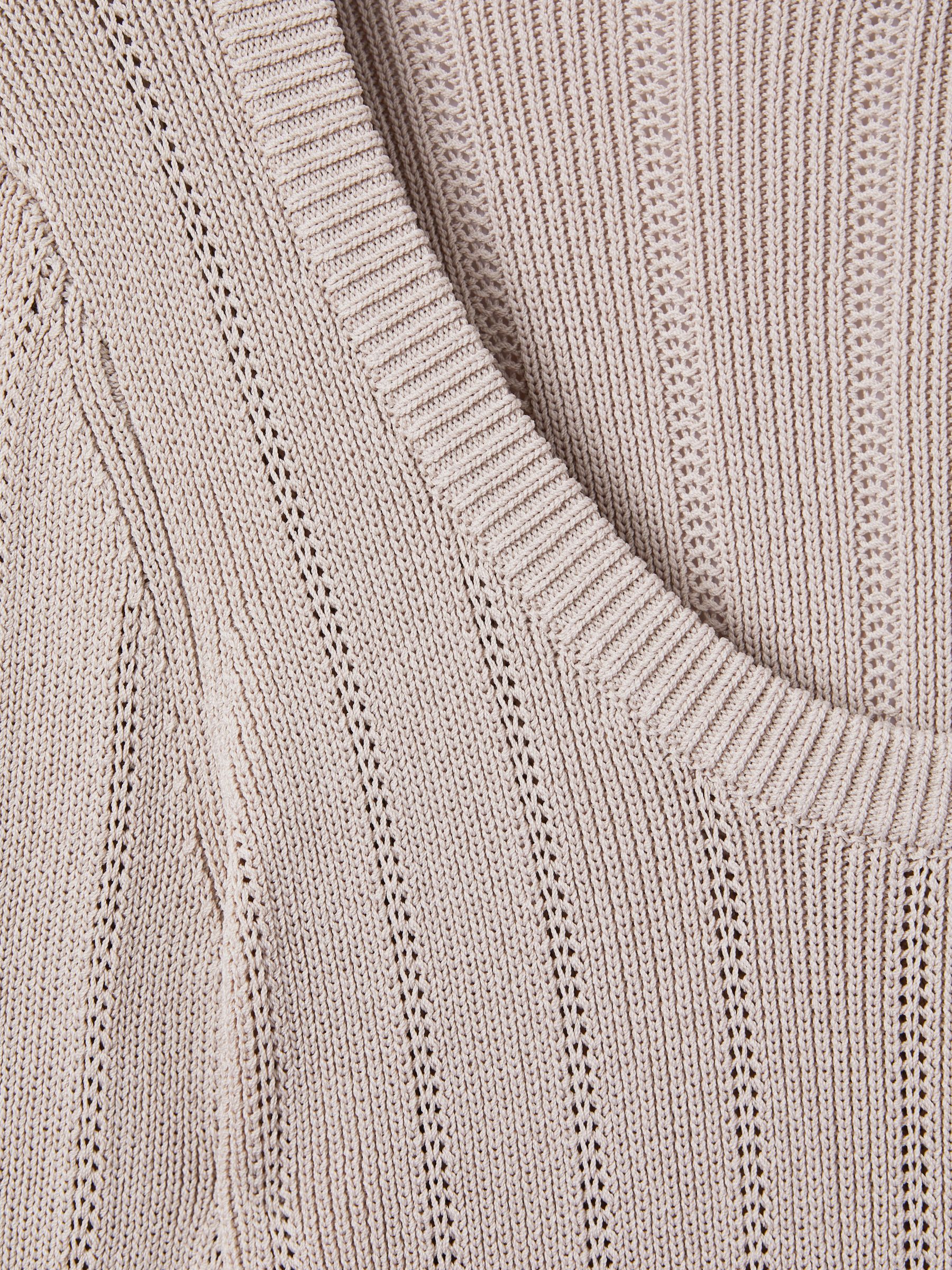 Knitted Scoop Neck Top in Neutral - Image 6 of 6