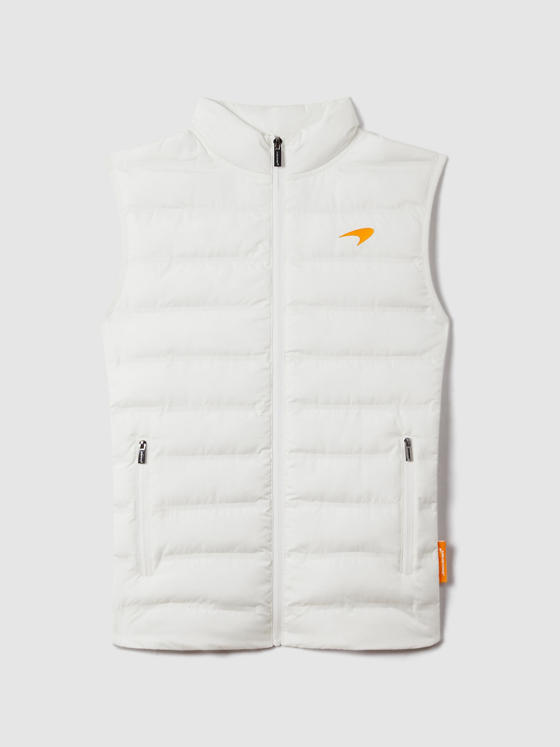 McLaren F1 Hybrid Quilt and Knit Gilet in White - Image 2 of 8