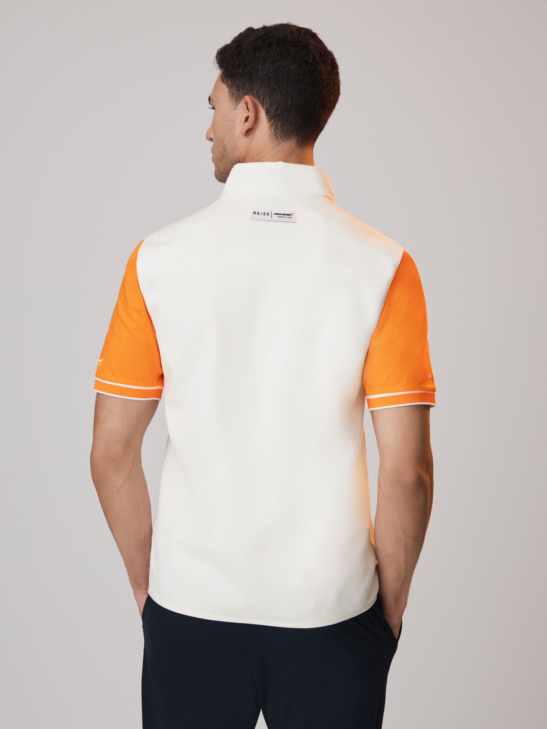 McLaren F1 Hybrid Quilt and Knit Gilet in White - Image 7 of 8