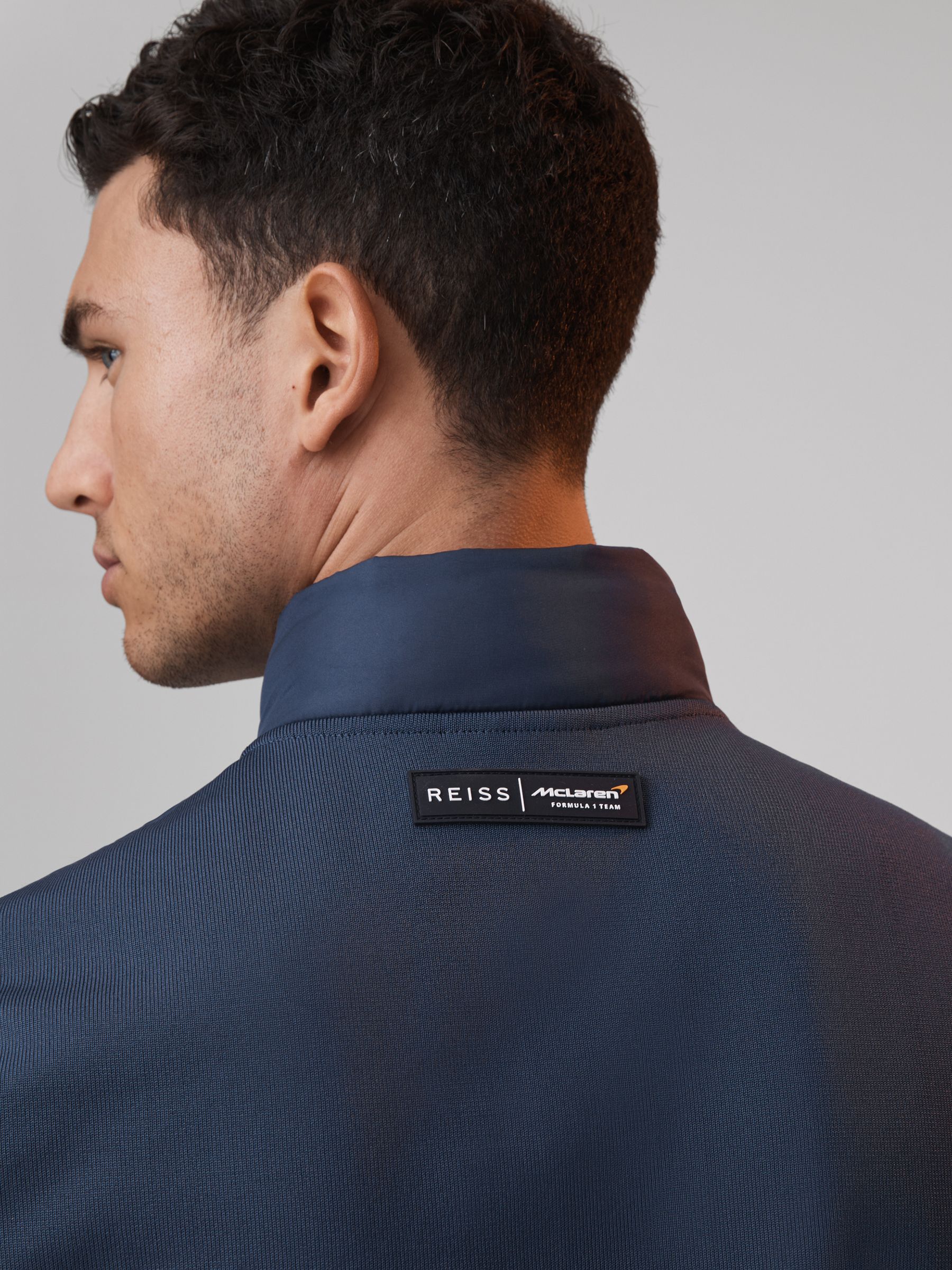 McLaren F1 Hybrid Quilt and Knit Gilet in Airforce Blue - Image 4 of 8