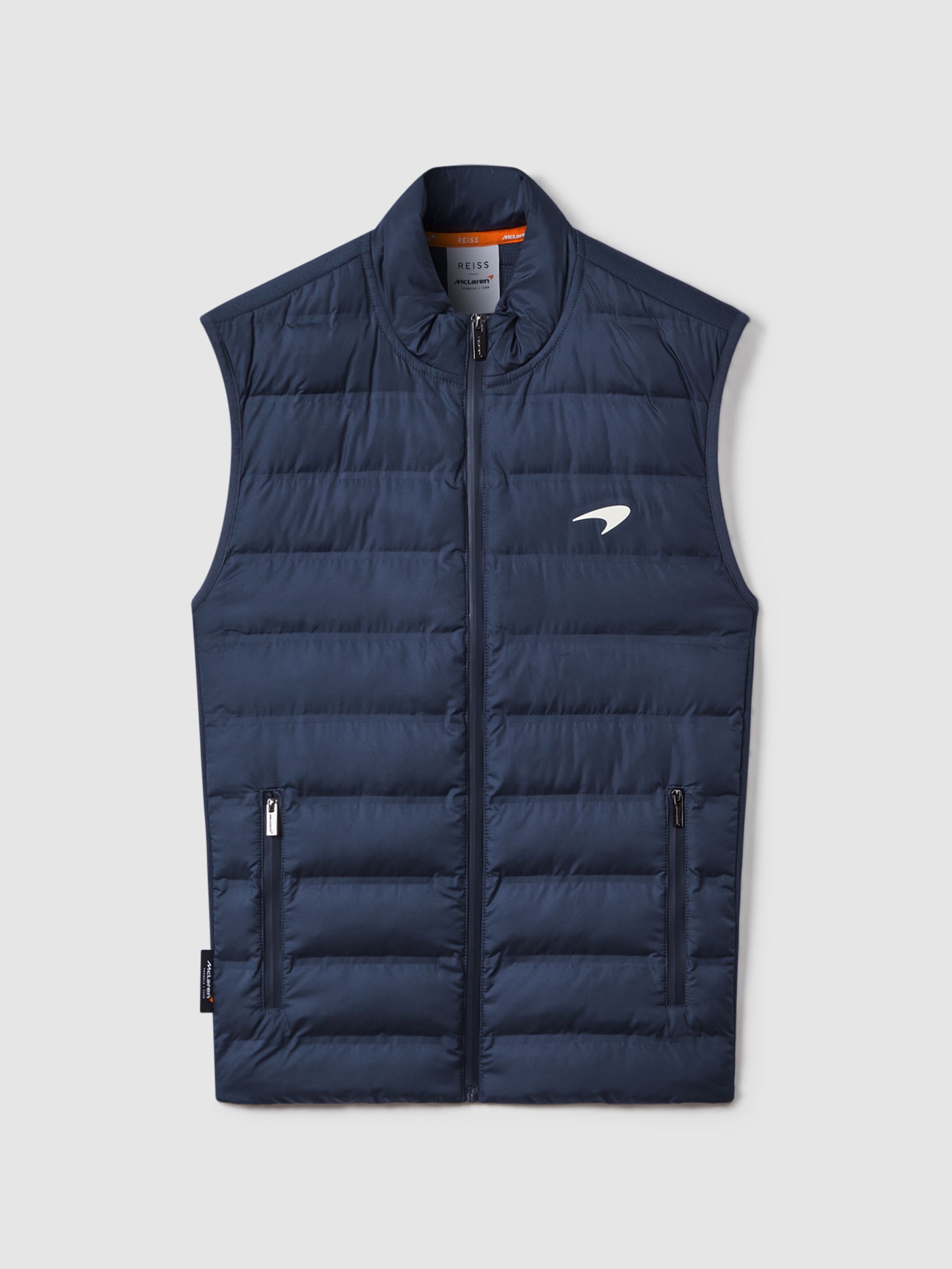 McLaren F1 Hybrid Quilt and Knit Gilet in Airforce Blue - Image 6 of 8