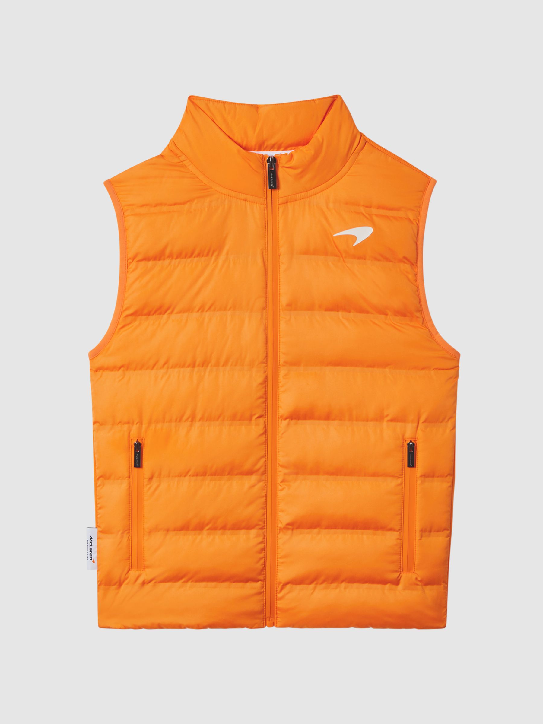 McLaren F1 Hybrid Quilt and Knit Gilet in Papaya - Image 2 of 9