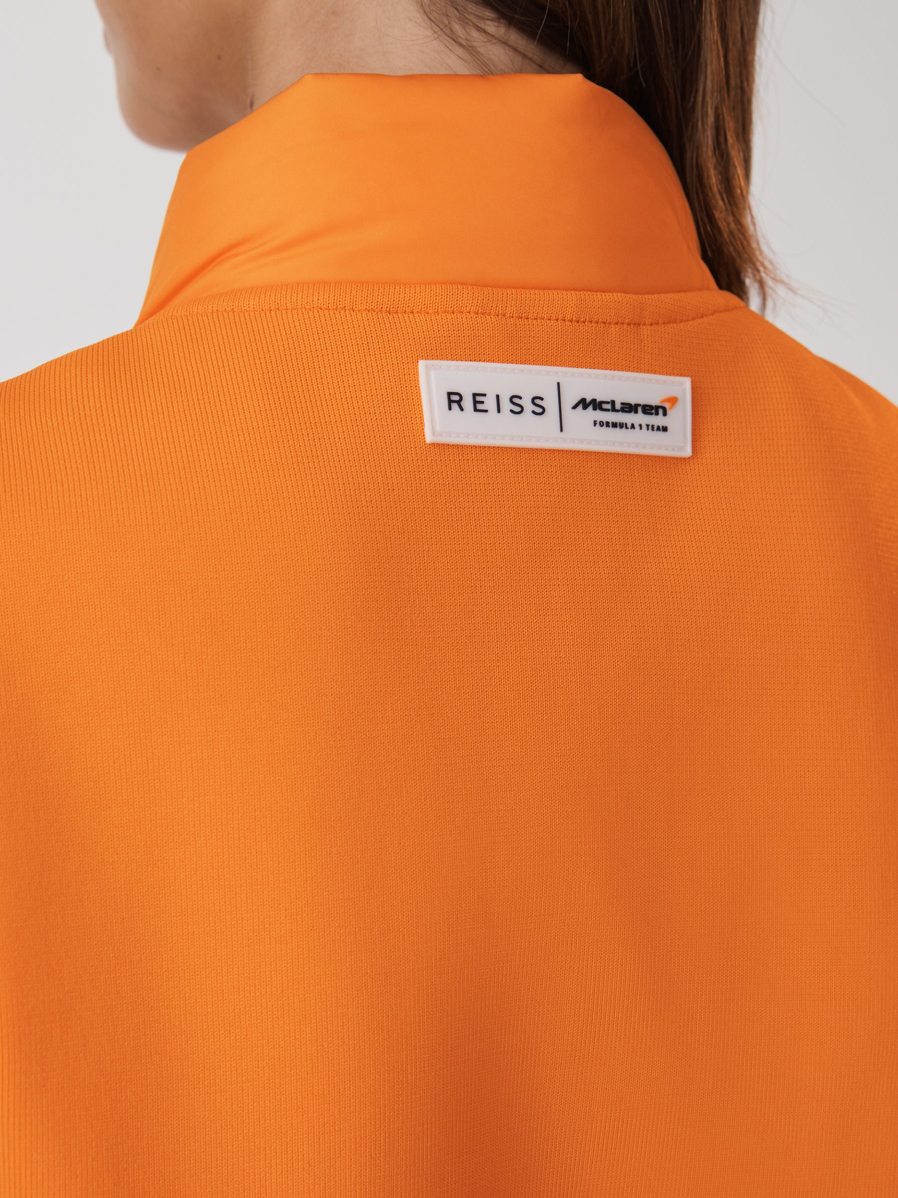 McLaren F1 Hybrid Quilt and Knit Gilet in Papaya - Image 7 of 9