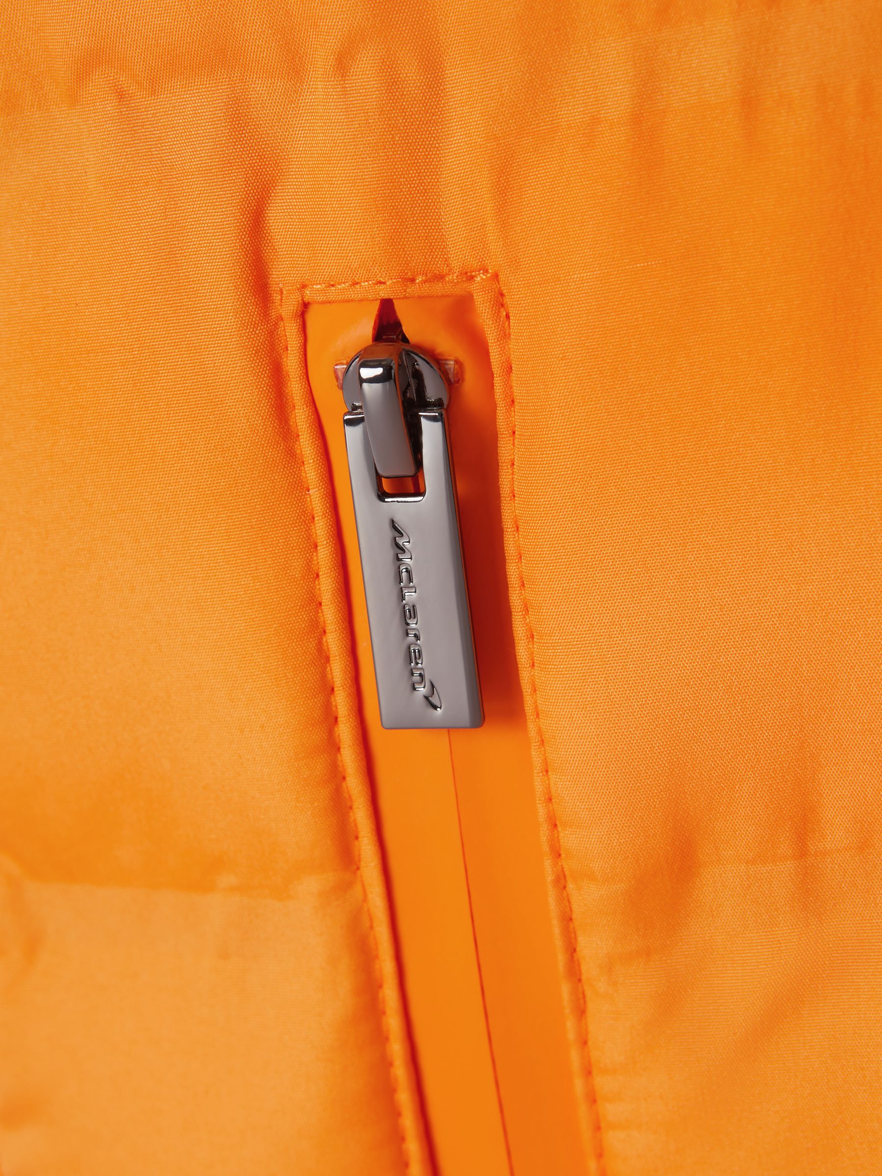 McLaren F1 Hybrid Quilt and Knit Gilet in Papaya - Image 8 of 9
