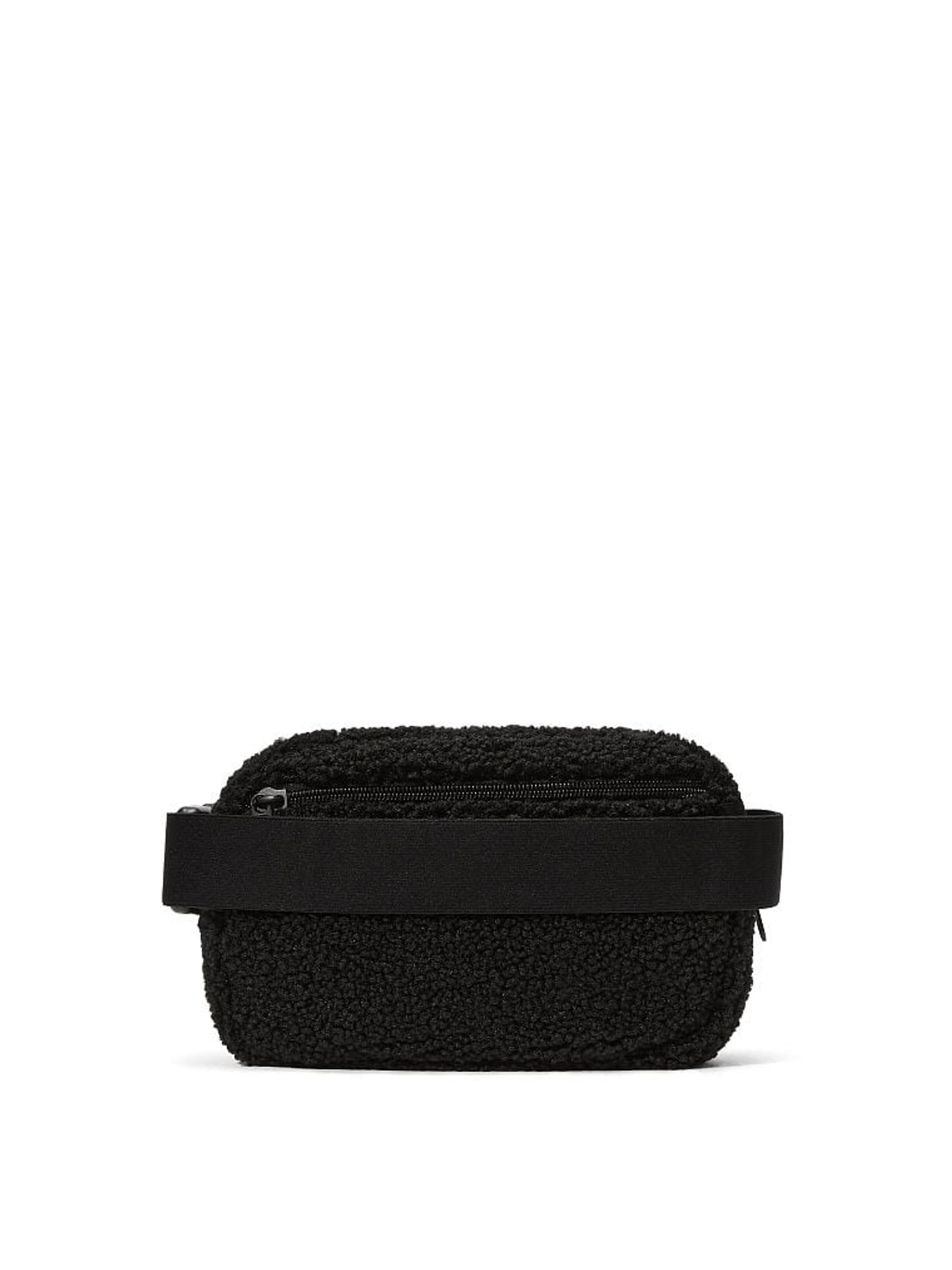 Pure Black Cosy Plush Belt Bag - Image 2 of 3