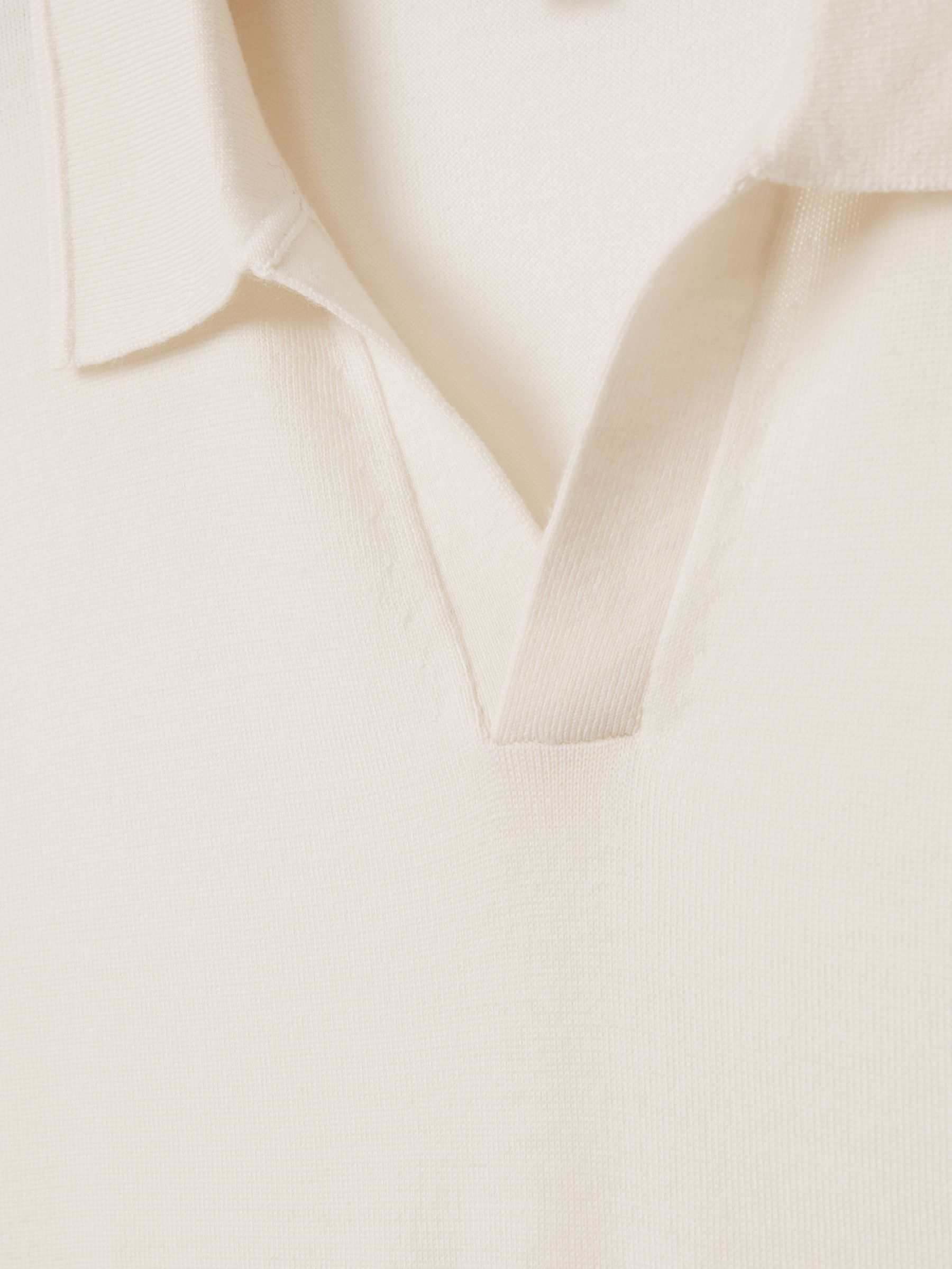 Duchie Snow Merino Wool Open Collar Polo Shirt - Image 6 of 6