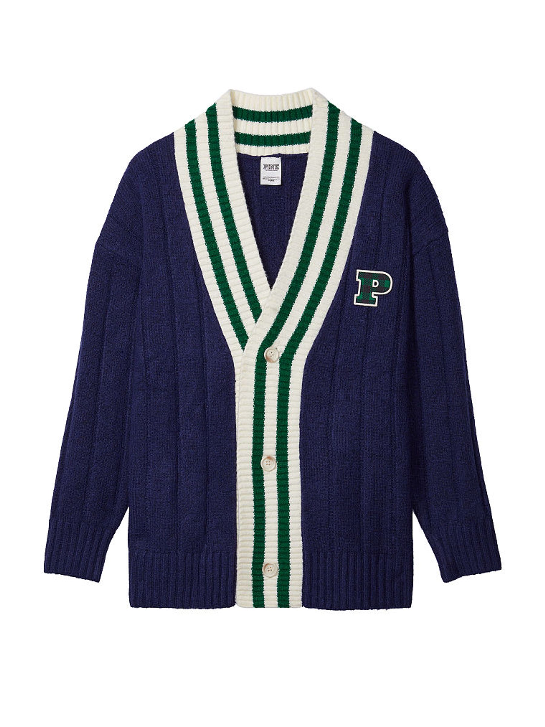 Midnight Navy Blue Knit Cardigan - Image 4 of 4