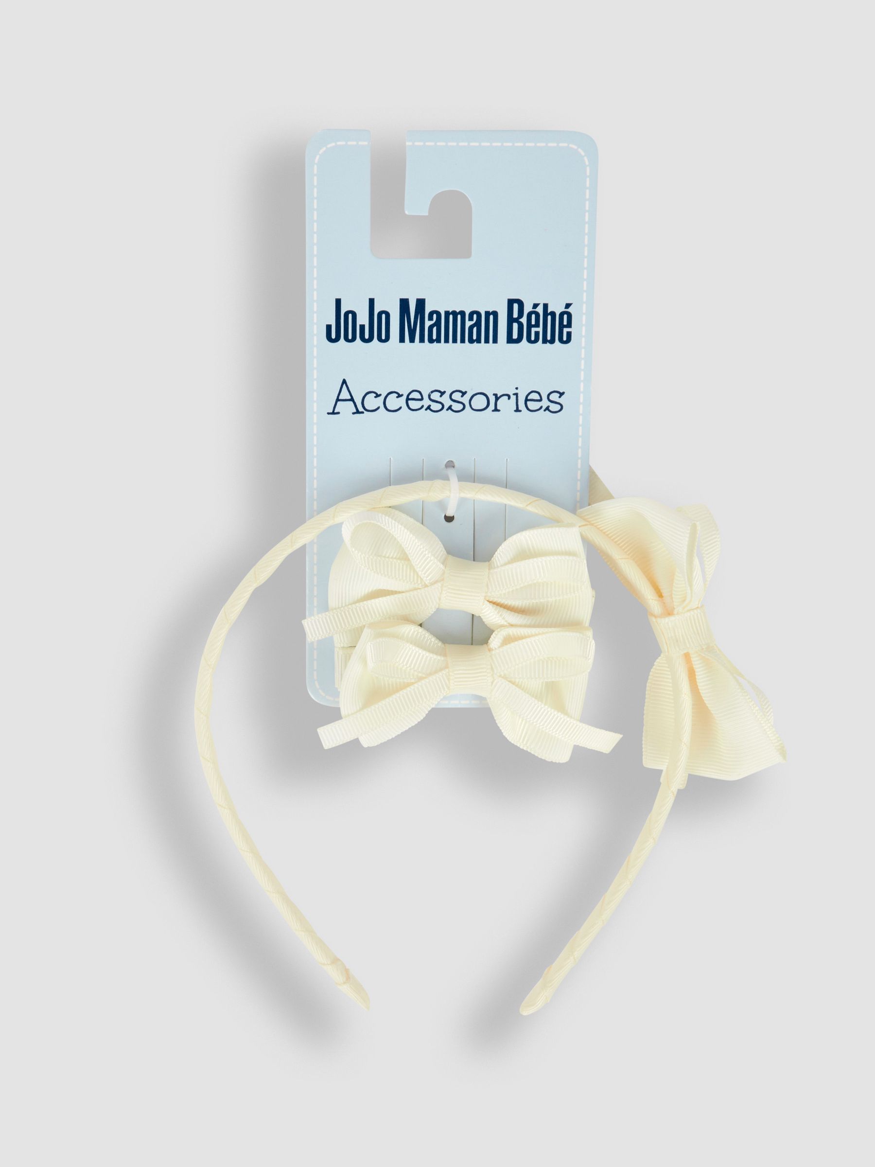 Cream Bow Hairband & Clips Set - Image 2 of 5