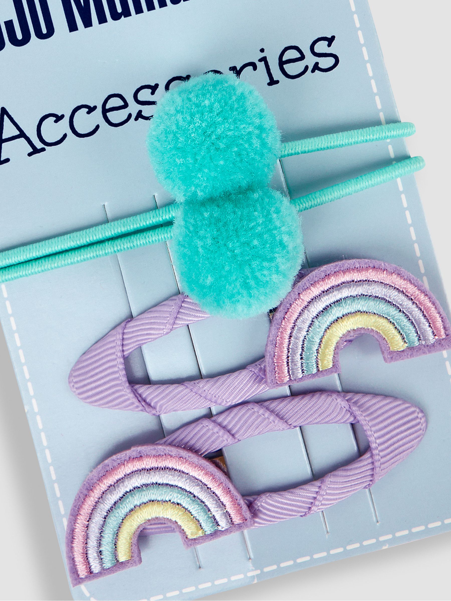 Rainbow Clips And Hairbands in Lilac - Image 3 of 3