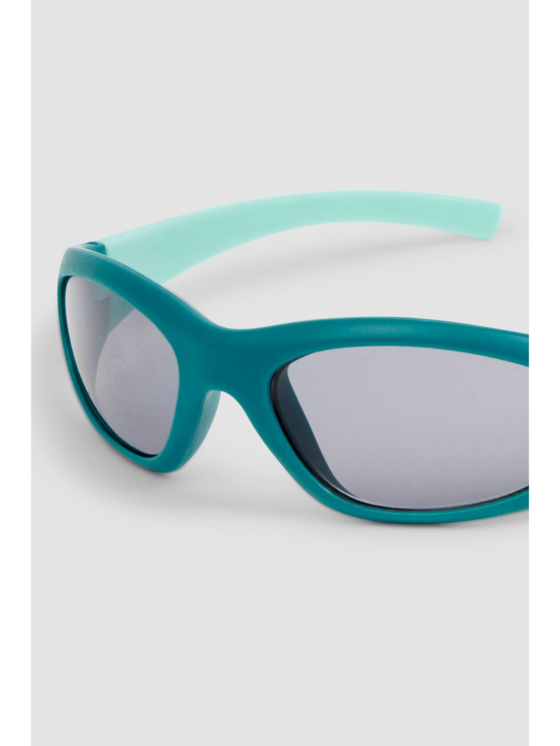 Teal Colour Block Sunglasses - Image 2 of 2