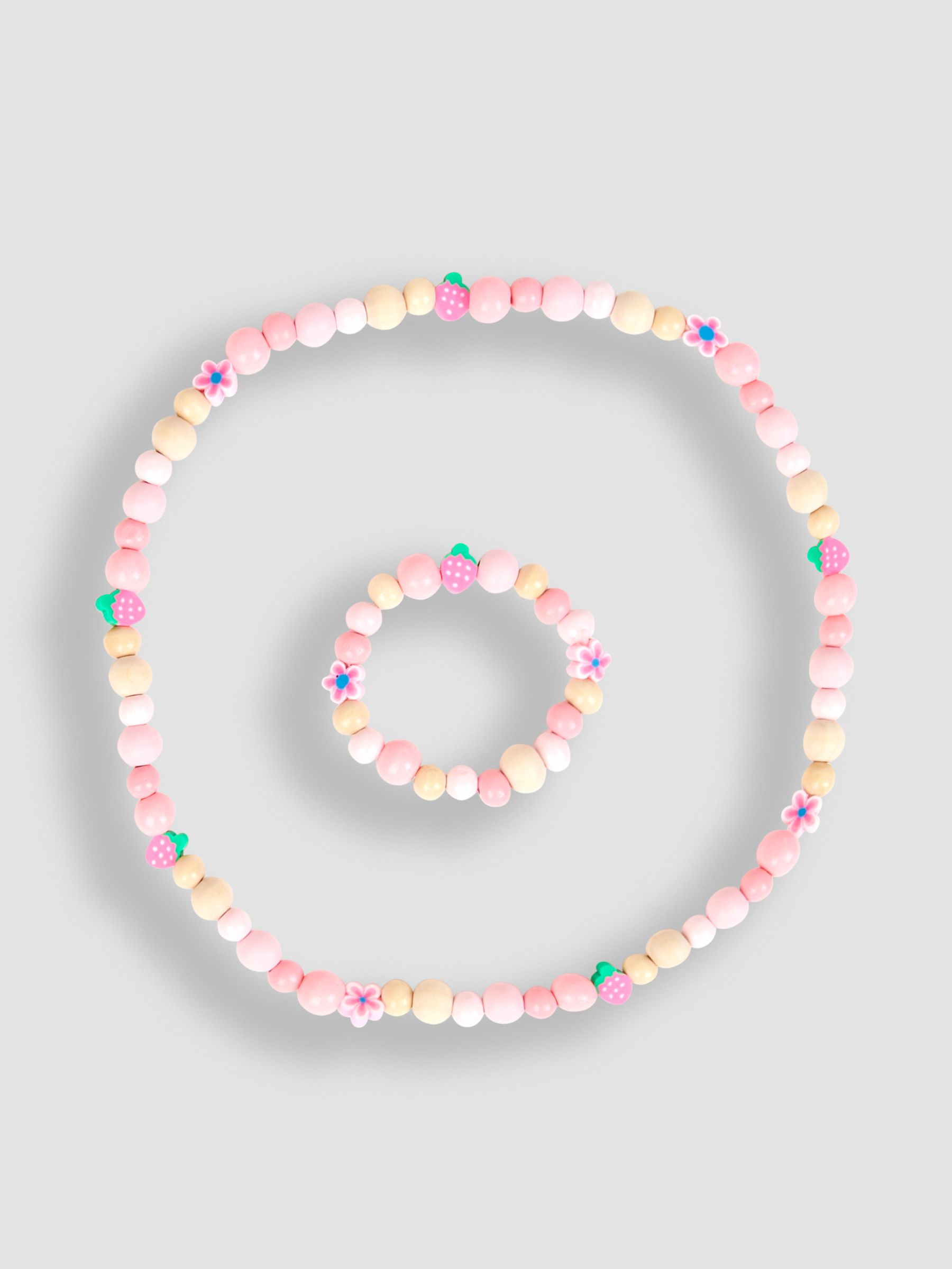 Pink Strawberry Toddler Necklace Set - Image 2 of 2