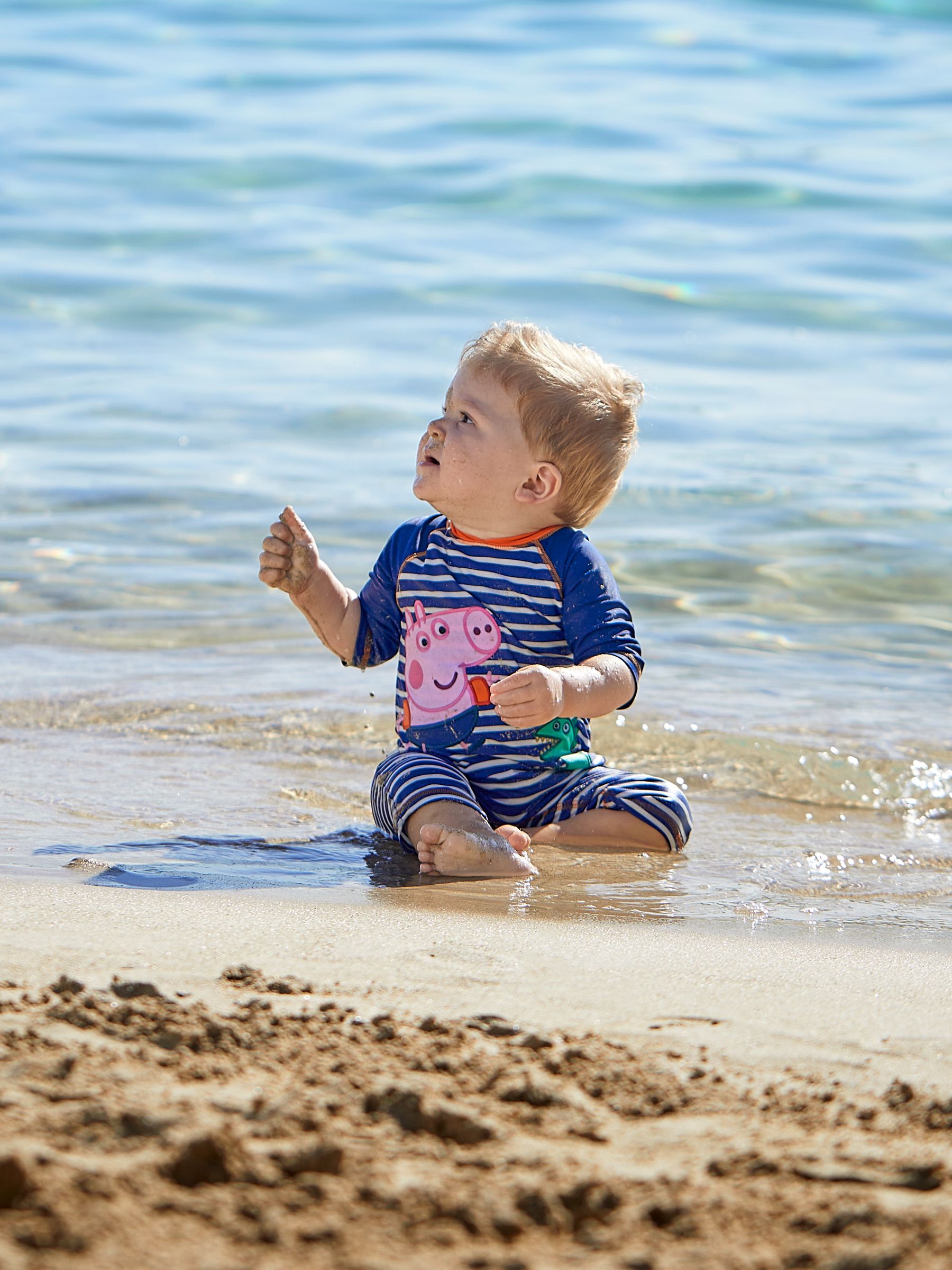 Blue Peppa Pig UPF 50 1 Piece Sun Protection Suit
