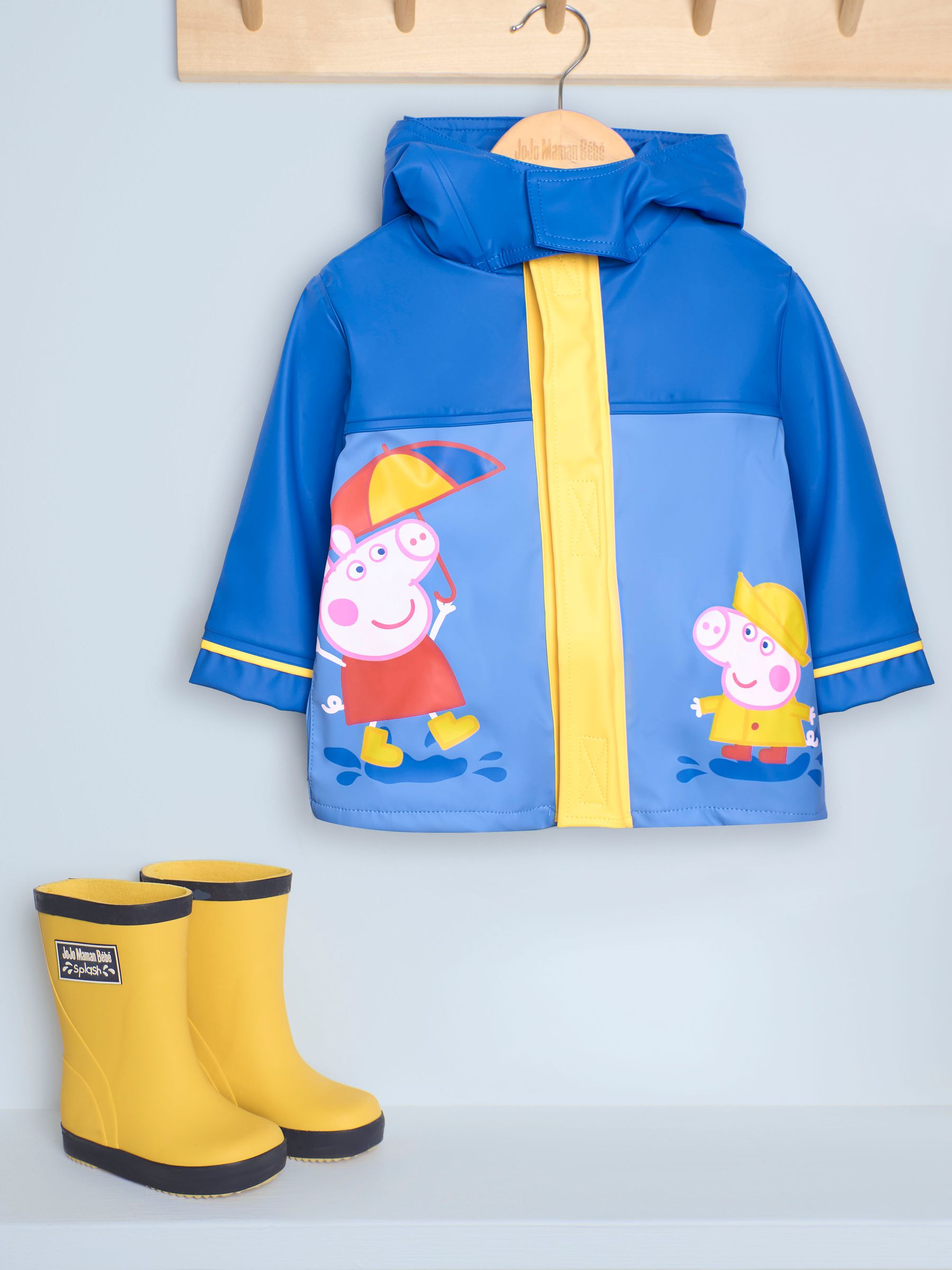 Peppa Pig Waterproof Fisherman's Jacket in Cobalt JoJo Maman Bébé