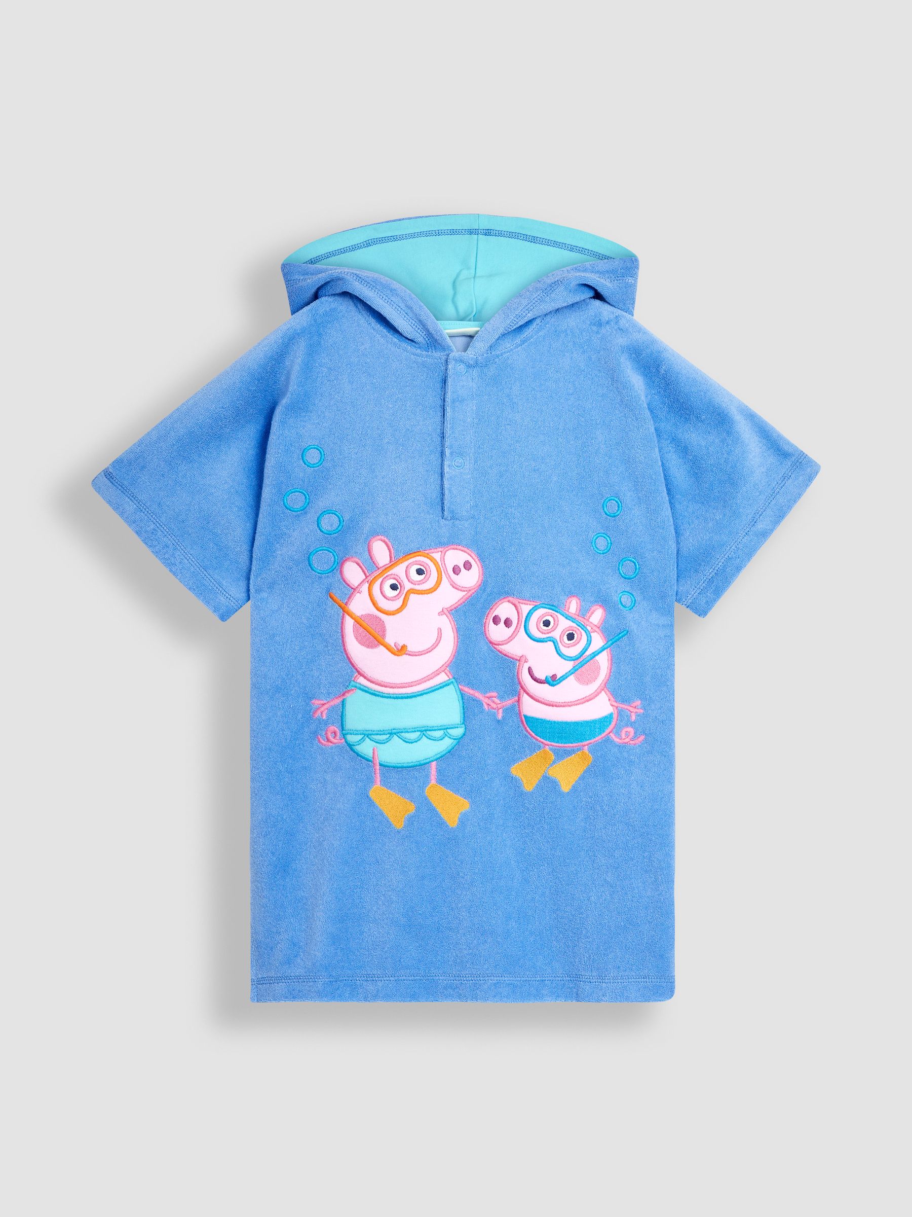 Peppa Pig Towelling Hooded Poncho in Bright - Image 3 of 5