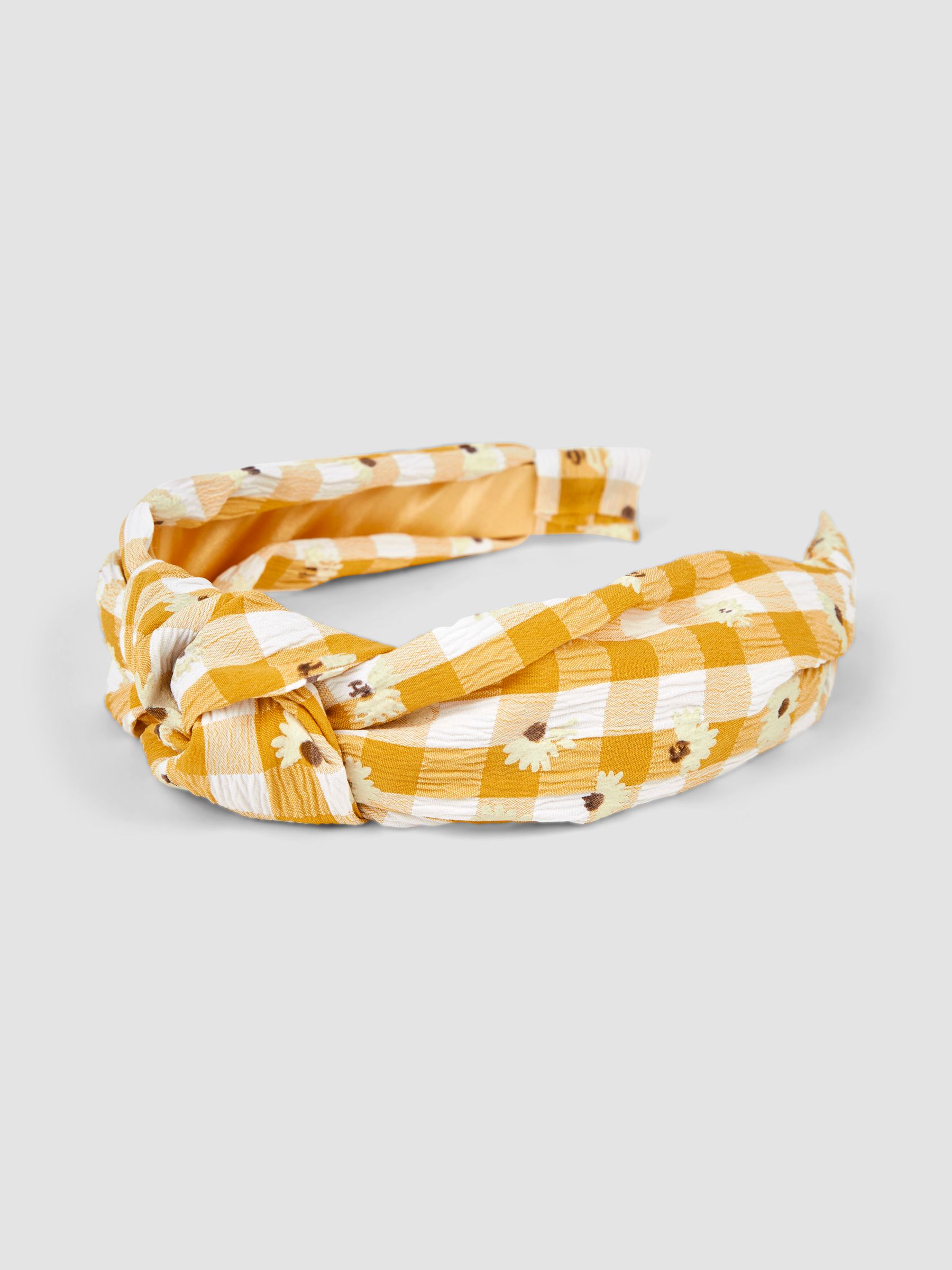Yellow Floral Gingham Headband - Image 1 of 3