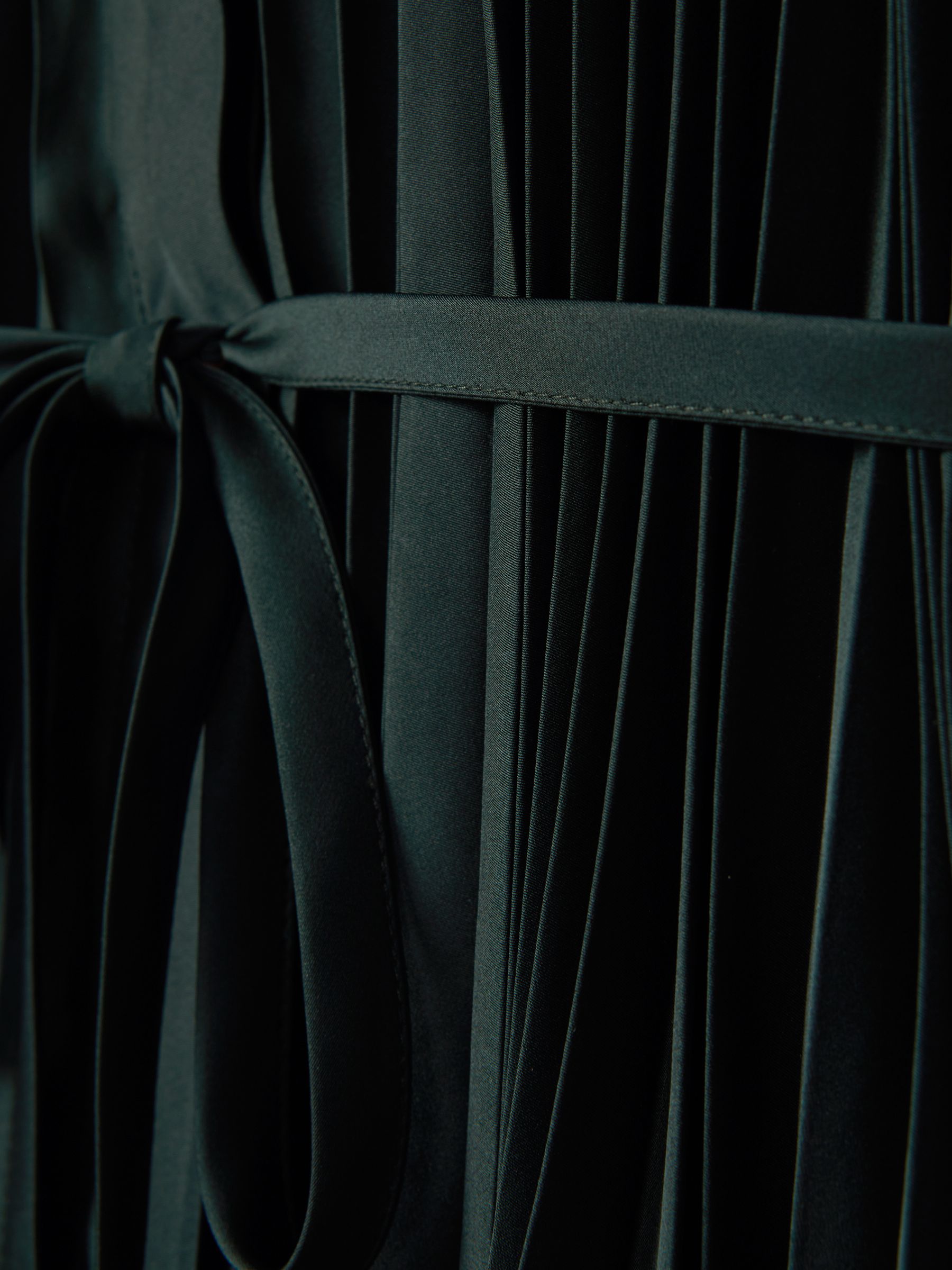 Pleated Belted Mini Dress in Green - Image 7 of 7