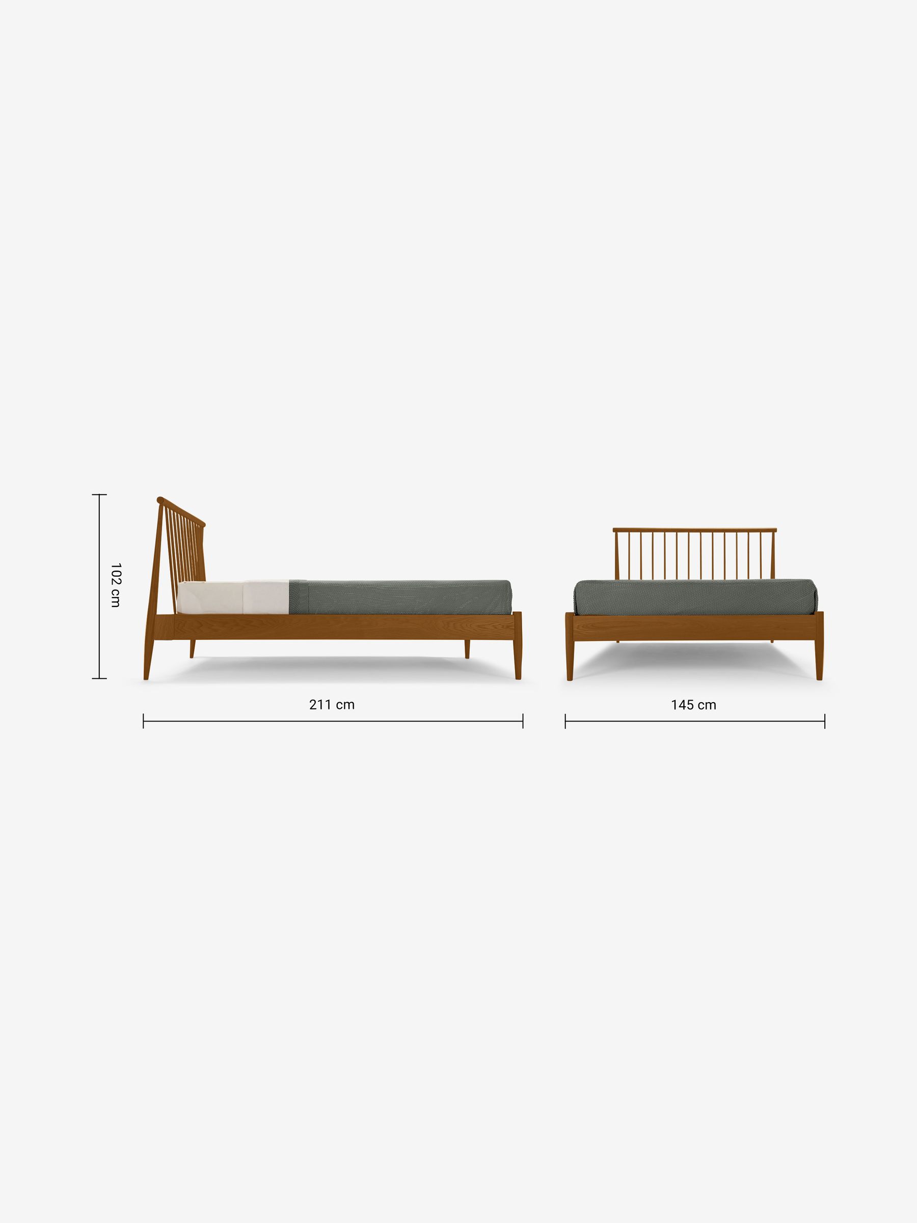Penn Bed in Dark Natural - Image 6 of 6