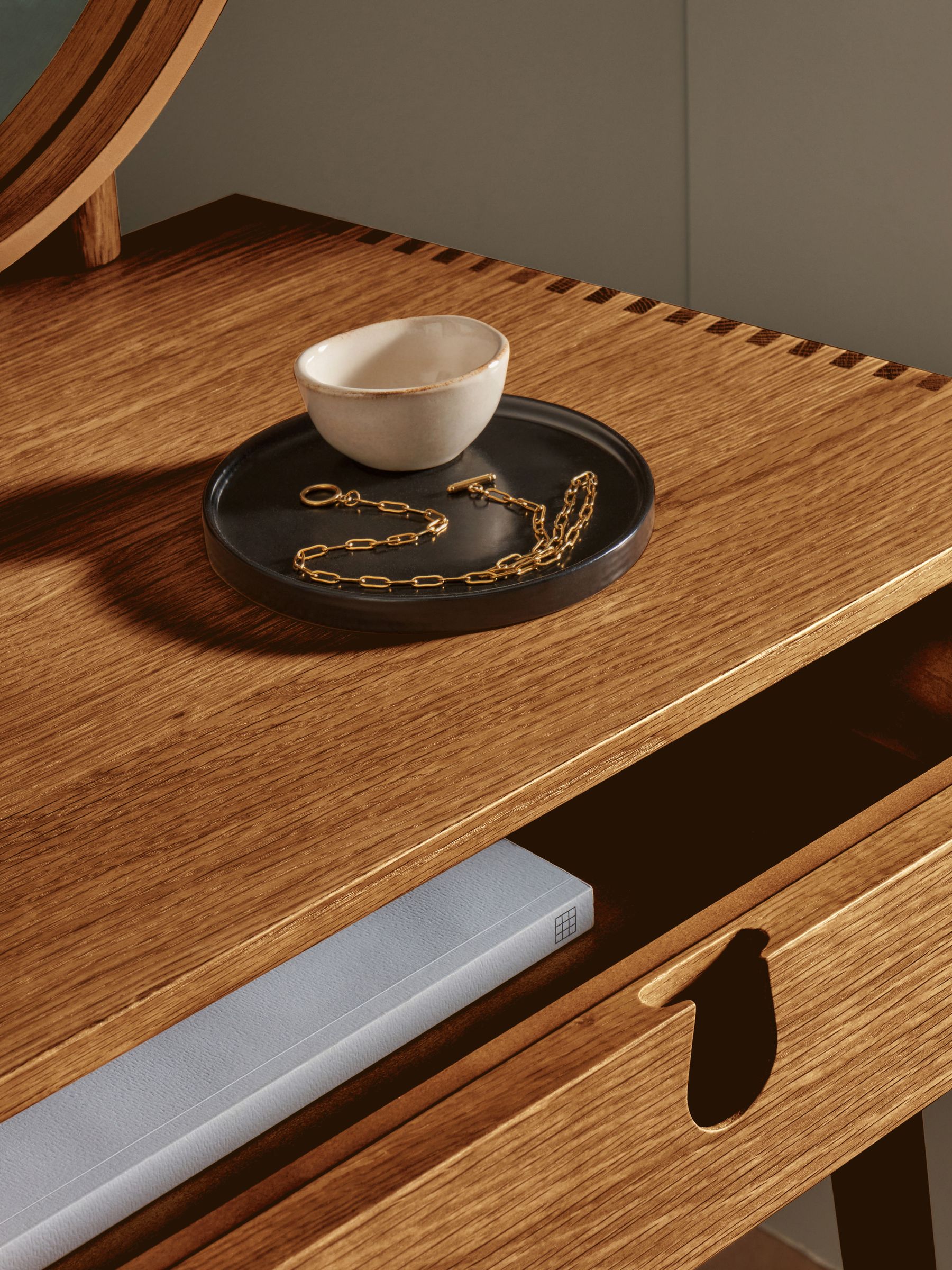 Penn Console Dressing Table in Dark Oak - Image 2 of 6