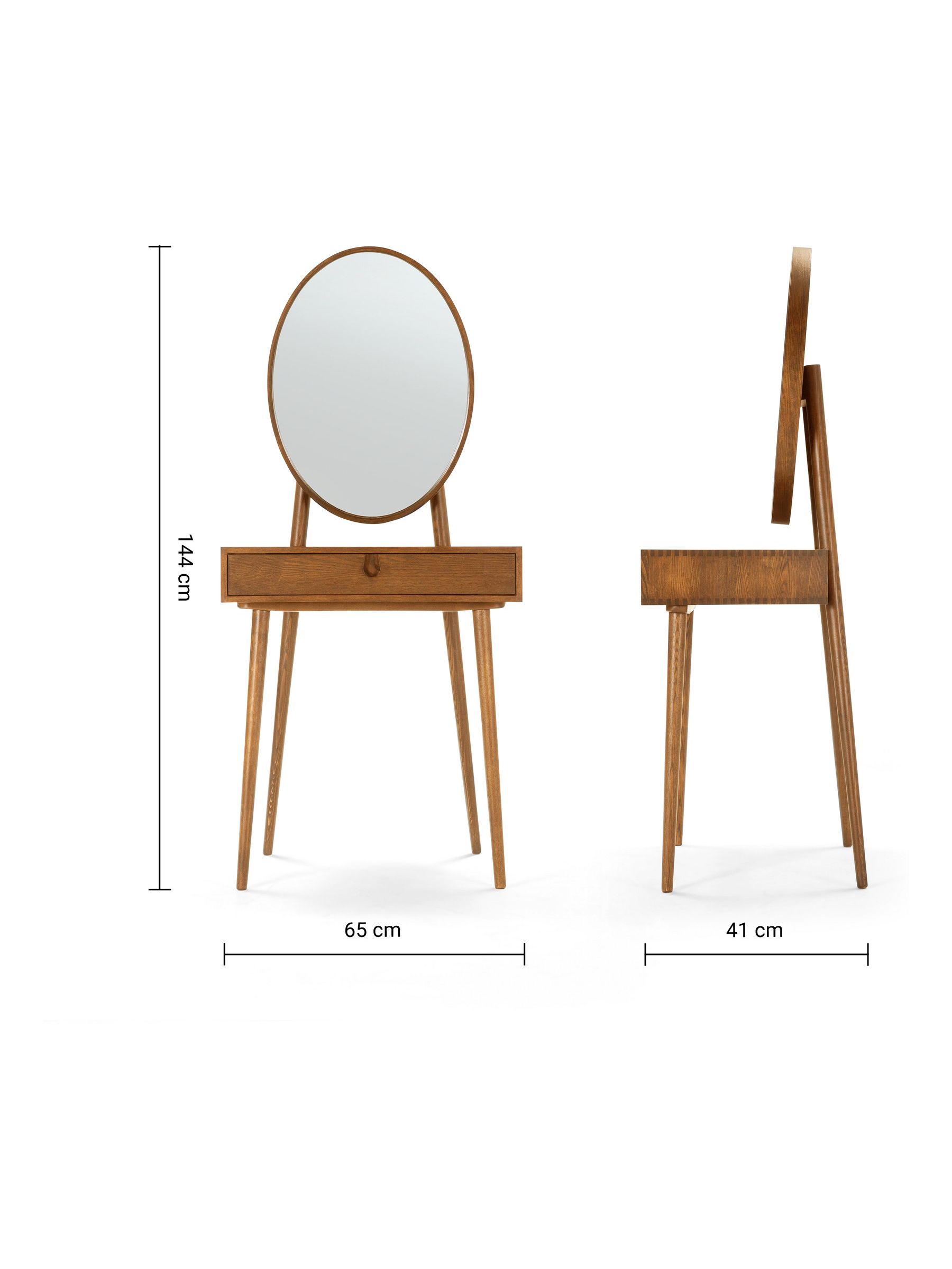 Penn Console Dressing Table in Dark Oak - Image 6 of 6
