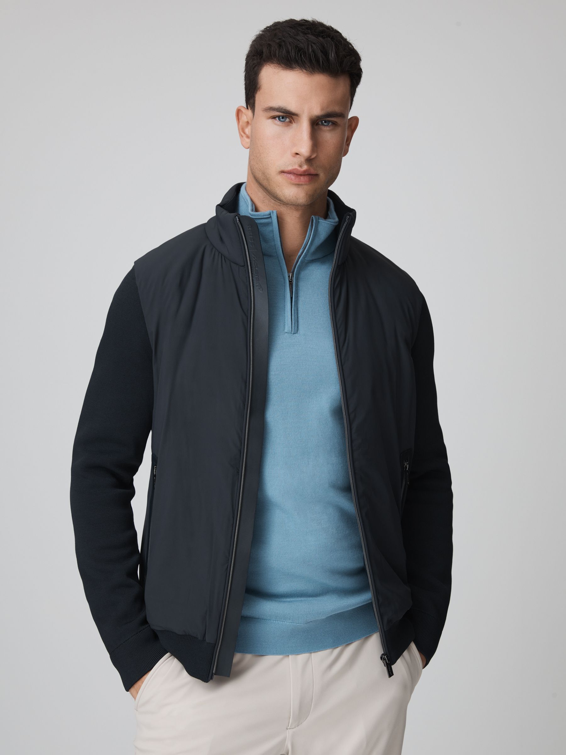 McLaren F1 Hybrid Funnel Neck Jacket in Navy - Image 1 of 10