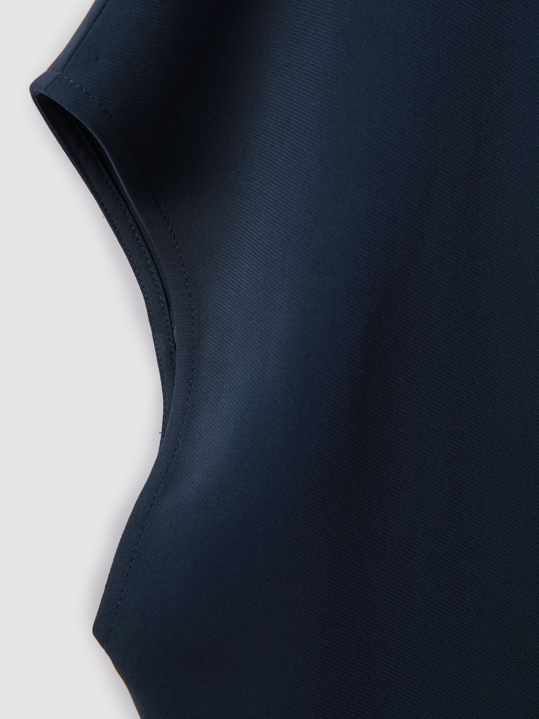 Ruched Bodycon Midi Dress in Navy - Image 6 of 6