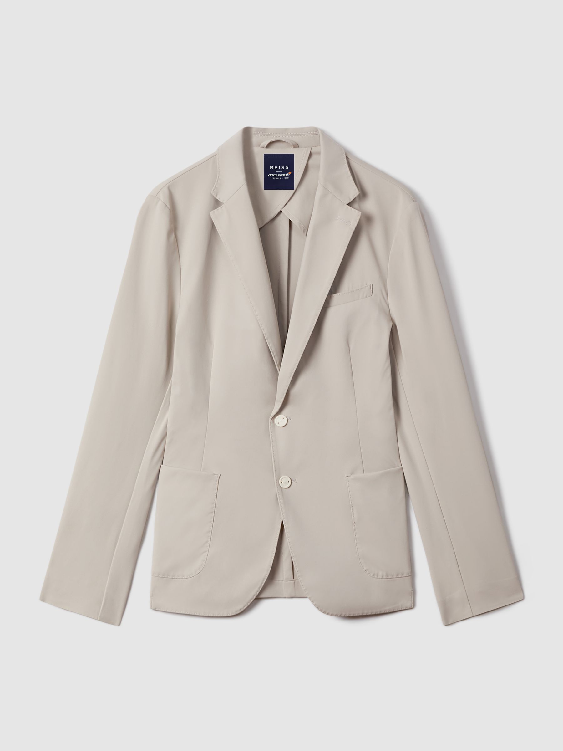 McLaren F1 Technical Single Breasted Blazer in Stone - Image 2 of 7