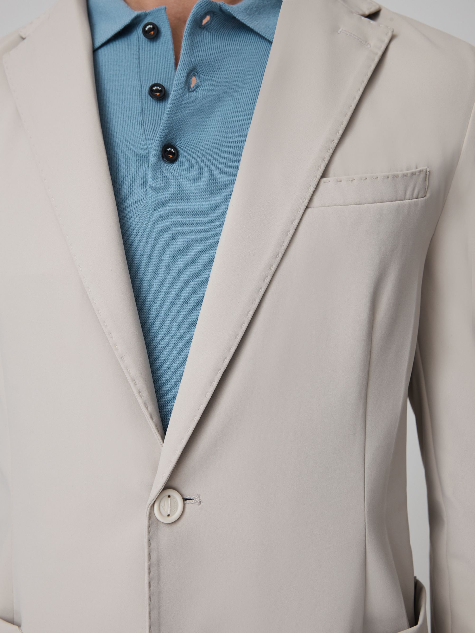 McLaren F1 Technical Single Breasted Blazer in Stone - Image 4 of 7