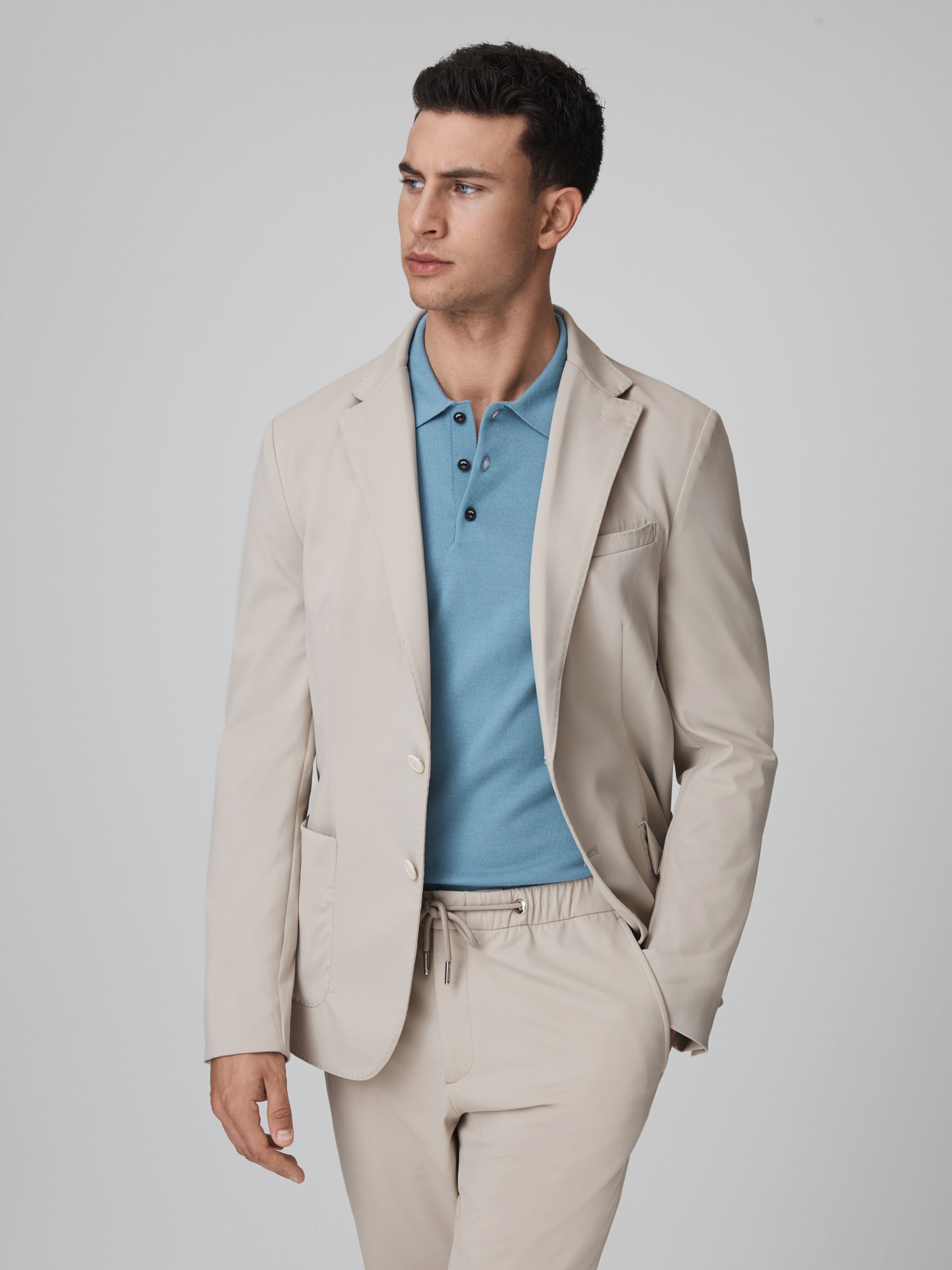 McLaren F1 Technical Single Breasted Blazer in Stone - Image 6 of 7