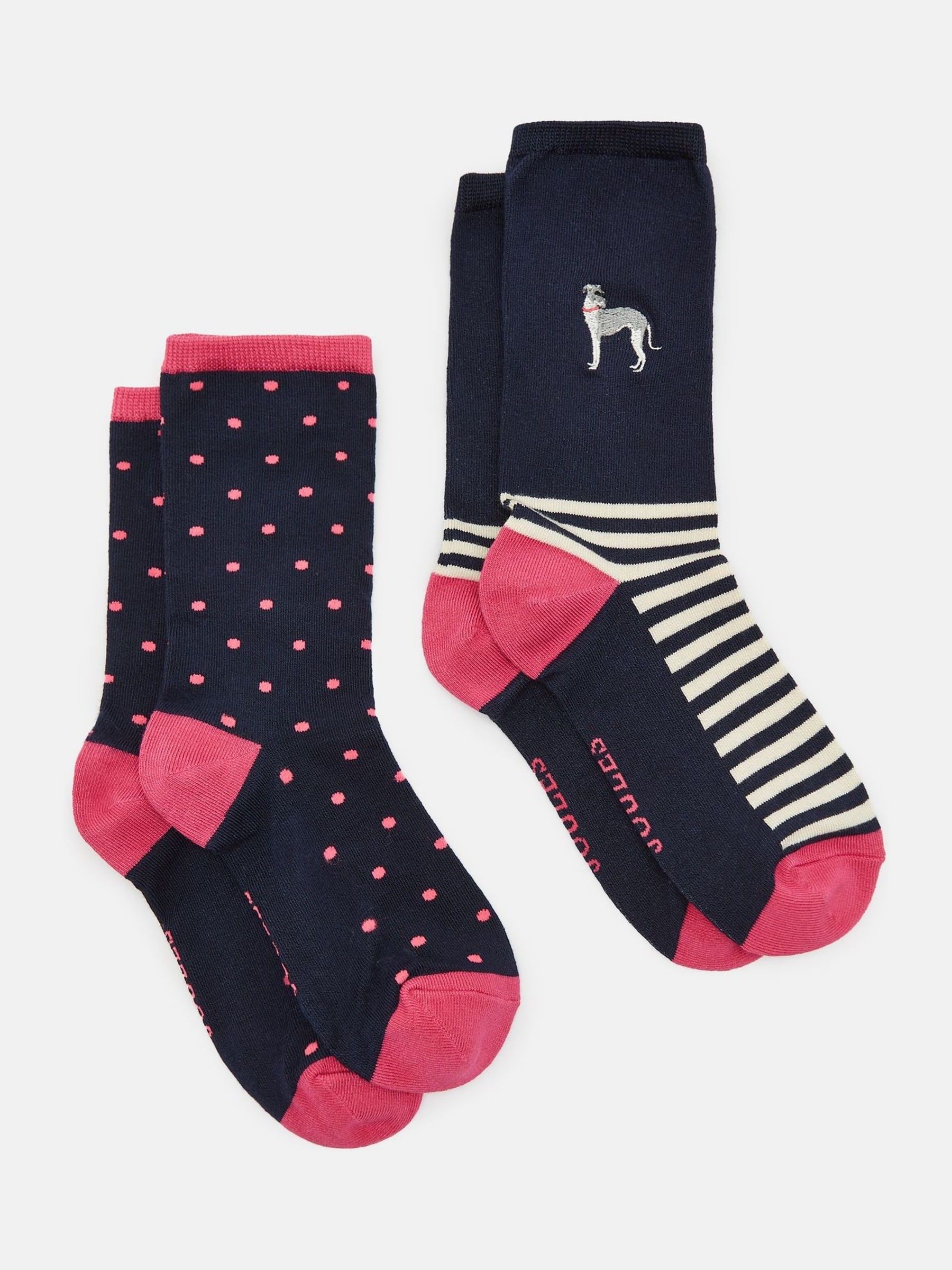 Women's Everyday Navy 2 Pack Socks (size 4-8) - Image 1 of 3