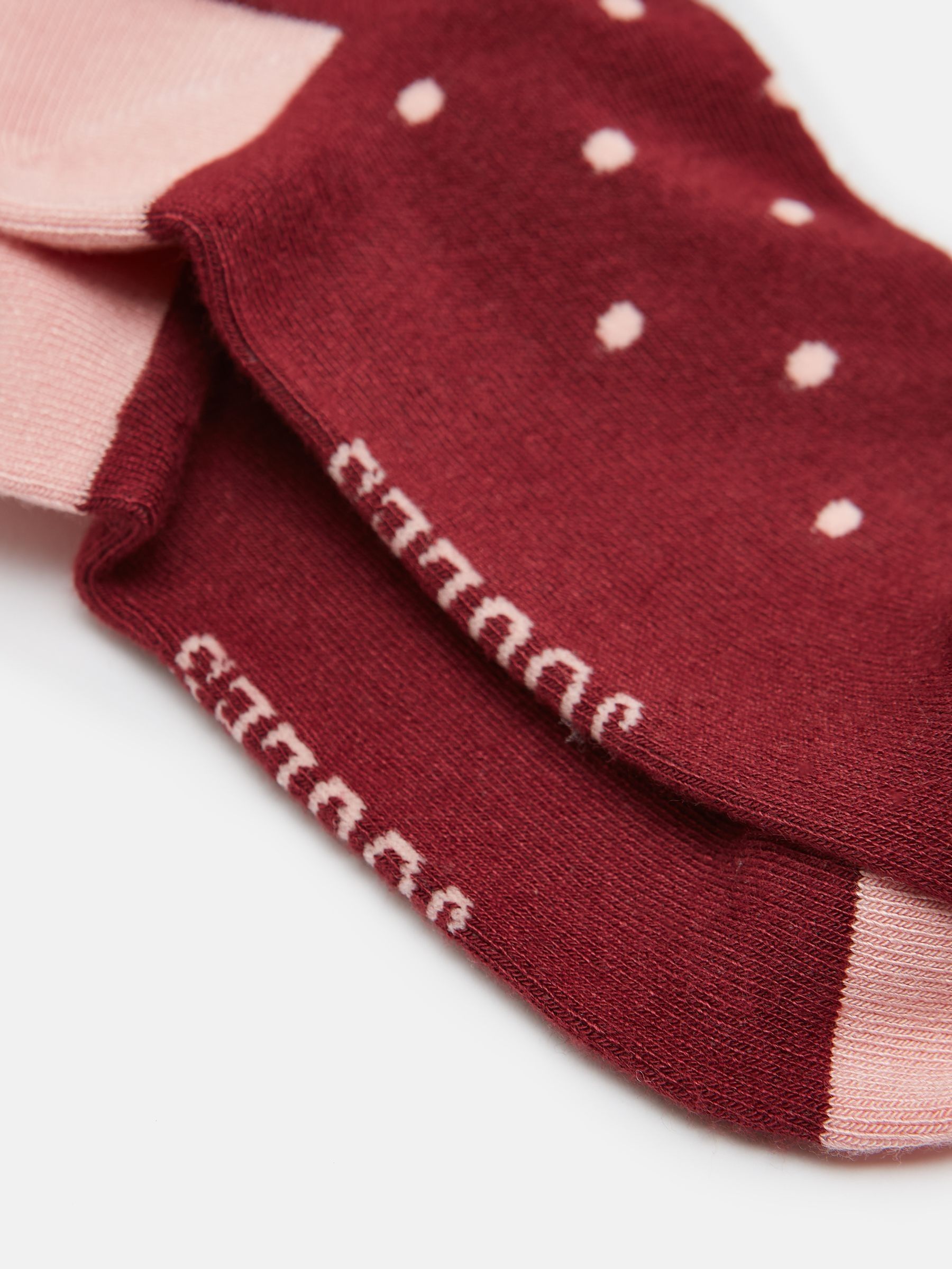 Women's Everyday Pink/Red 2 Pack Socks (size 4-8) - Image 3 of 3