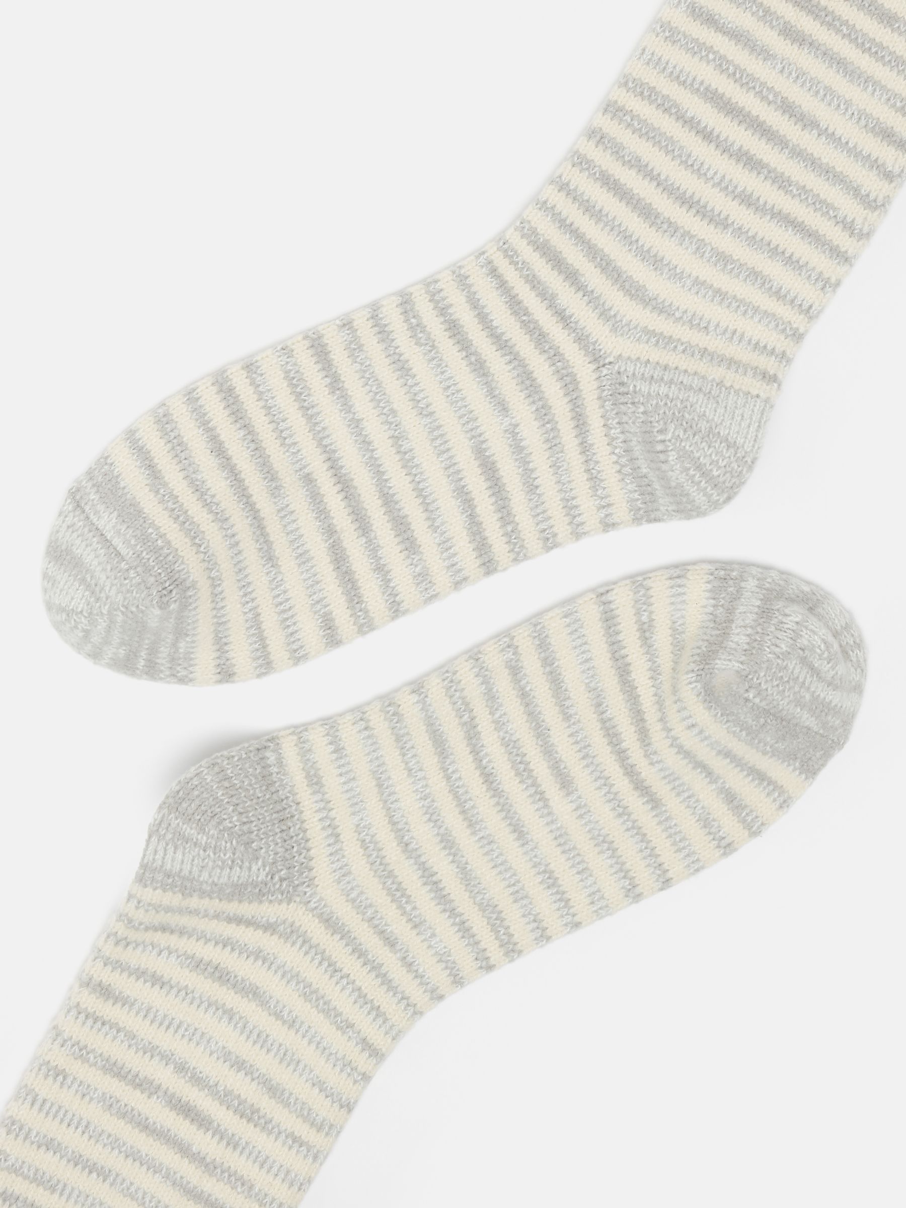Women's Toasty Grey Cosy Striped Socks (size 4-8) - Image 2 of 3