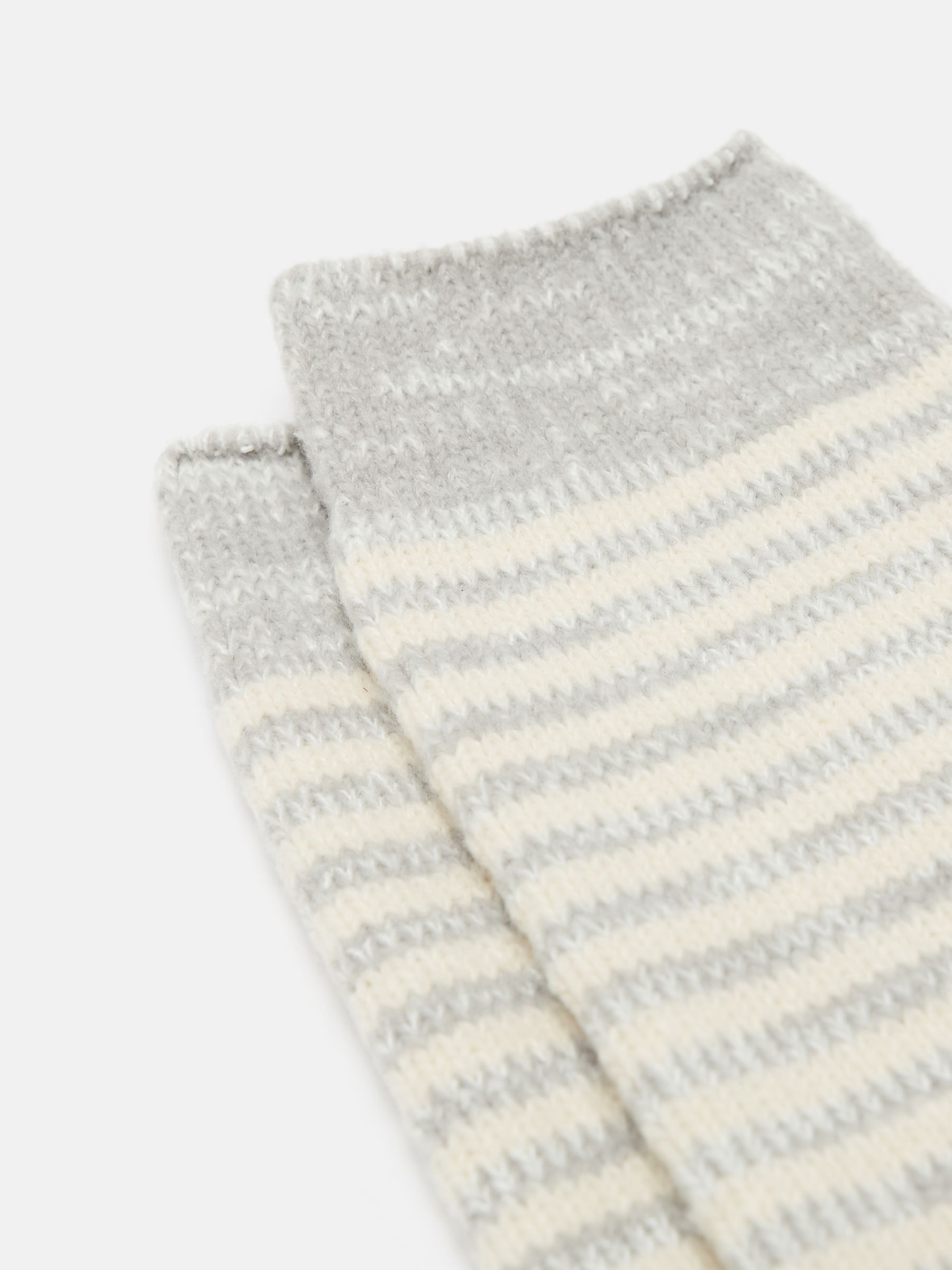 Women's Toasty Grey Cosy Striped Socks (size 4-8) - Image 3 of 3