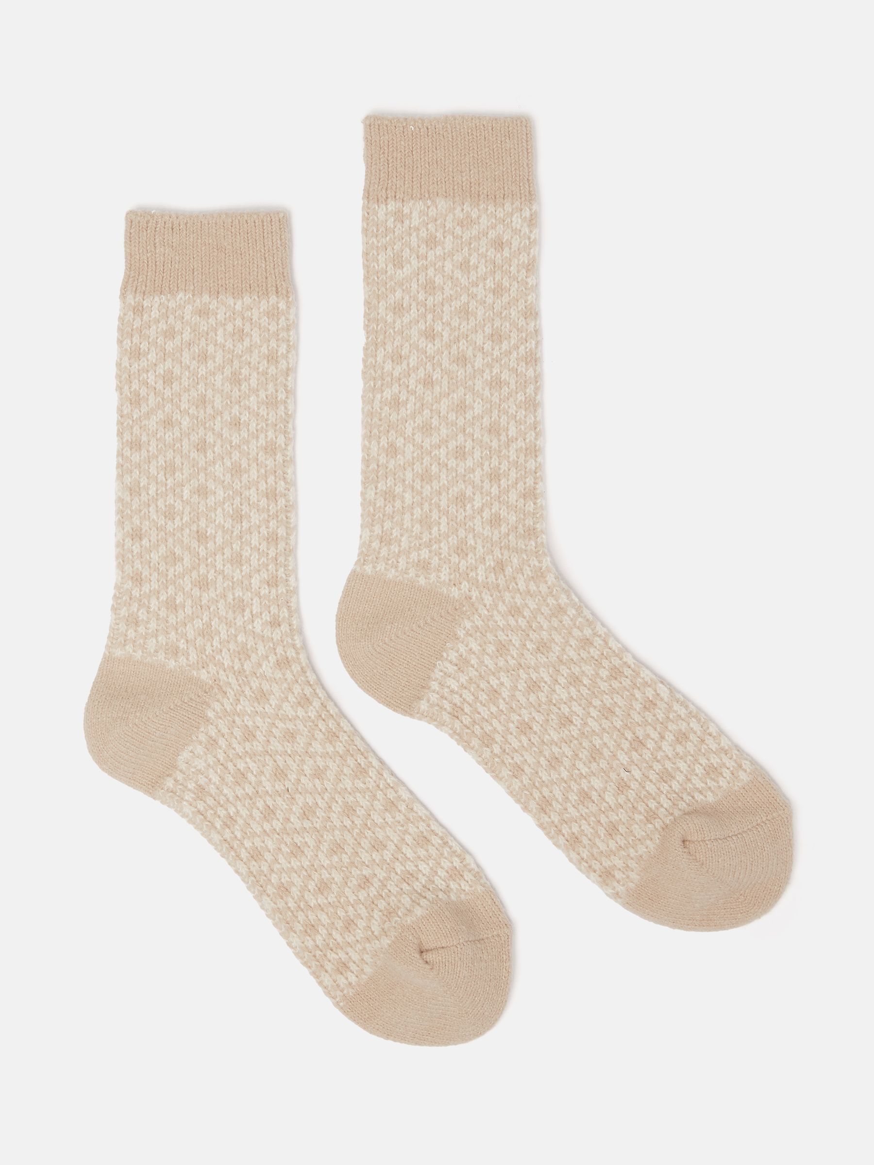 Women's Toasty Oatmeal Cosy Geometric Socks (size 4-8) - Image 1 of 3