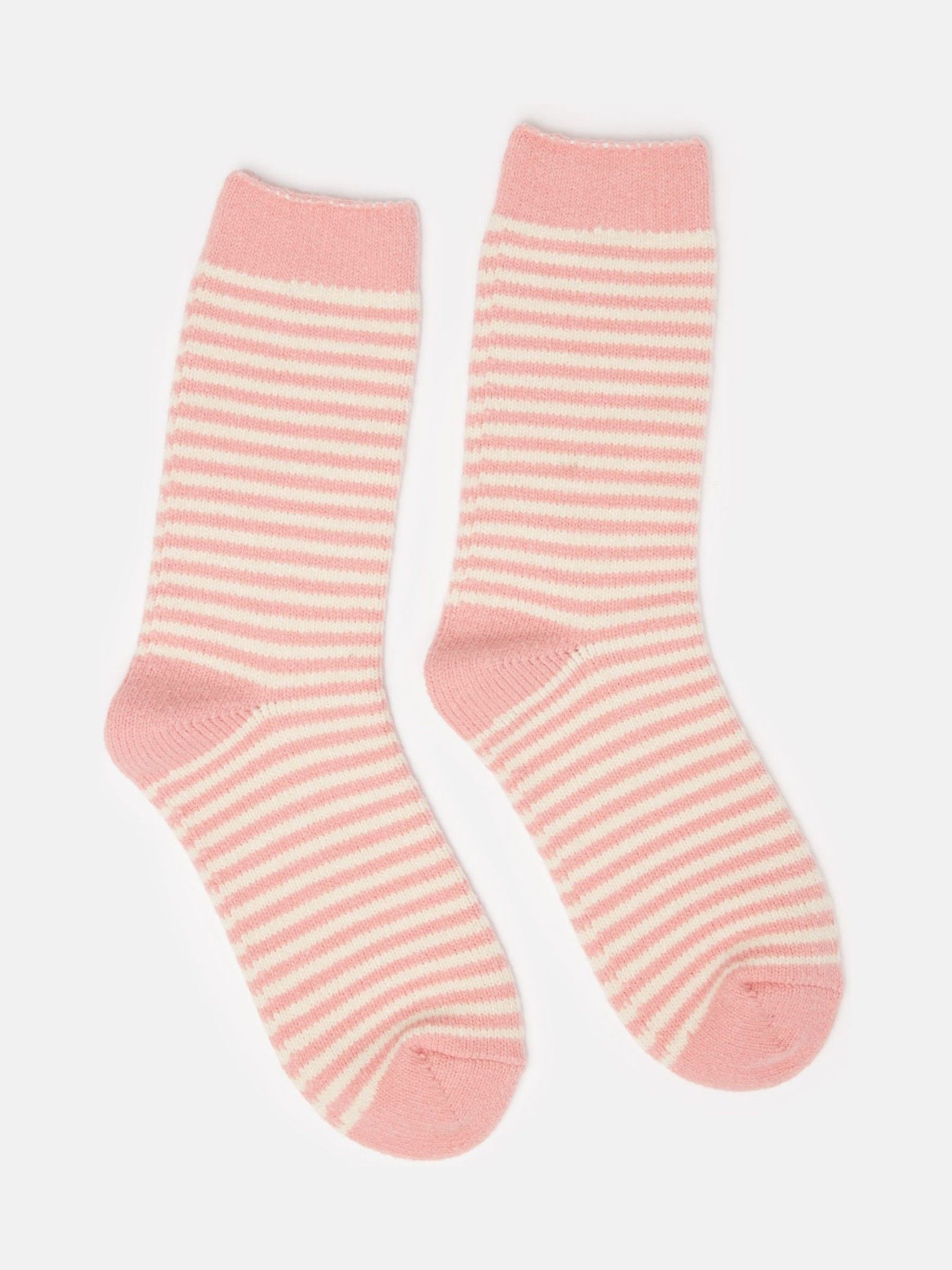Women's Toasty Pink Cosy Striped Socks (size 4-8) - Image 1 of 3