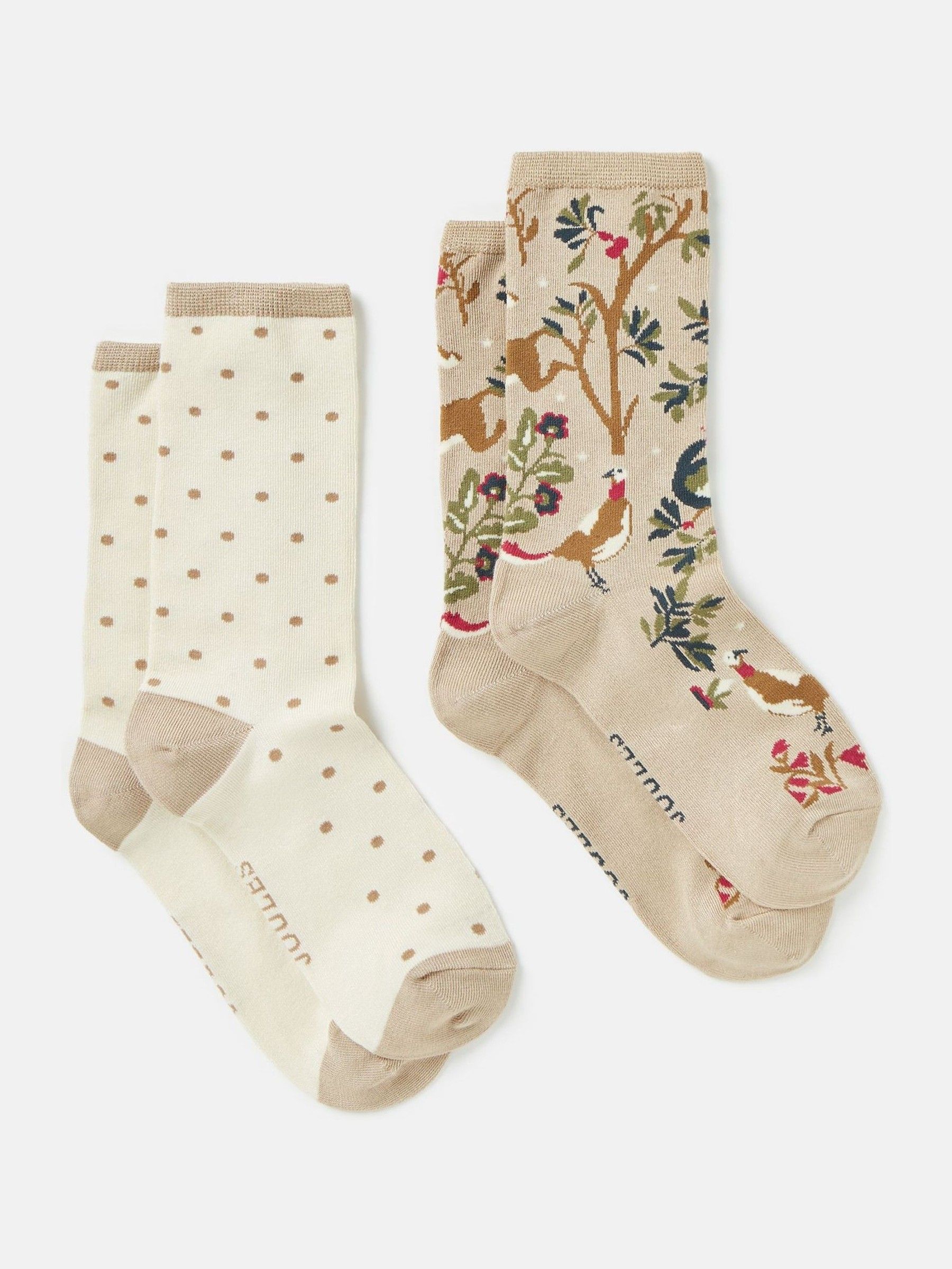 Women's Everyday Neutral/Tan 2 Pack Socks (size 4-8) - Image 1 of 3