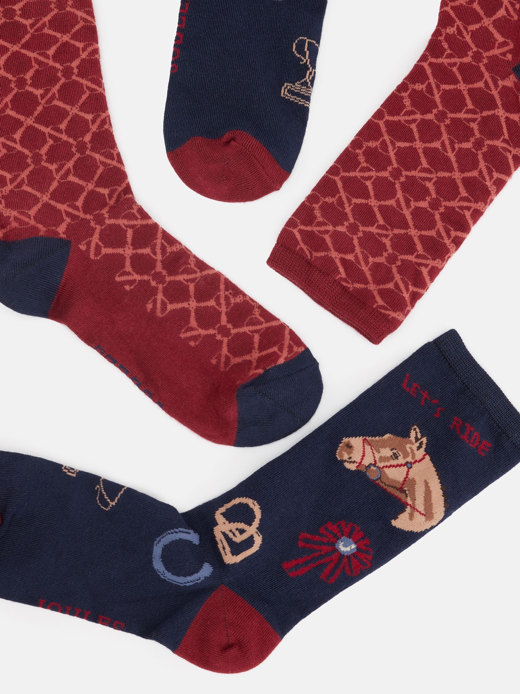 Women's Everyday Burgundy 2 Pack Socks (size 4-8) - Image 2 of 3